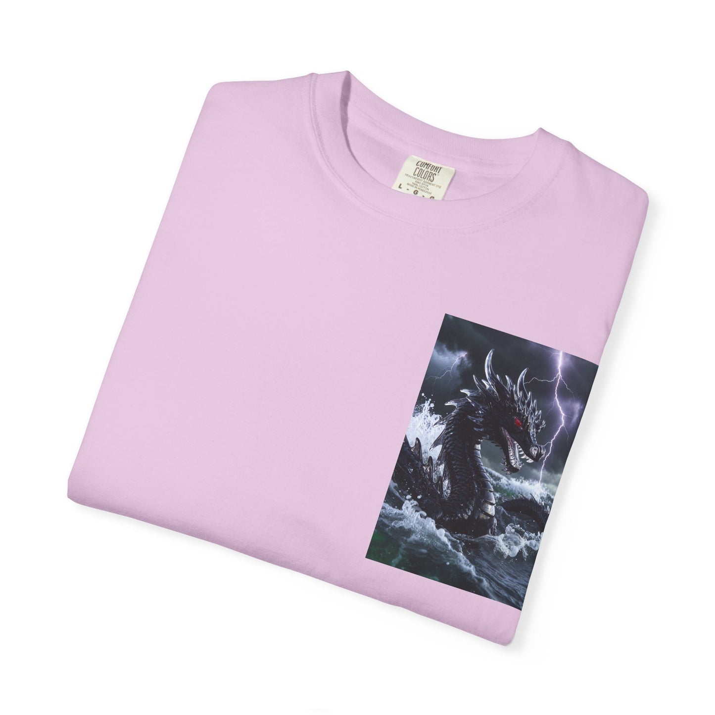 A Dragon Storm Graphic T-Shirt — Dark Fantasy Chest Print