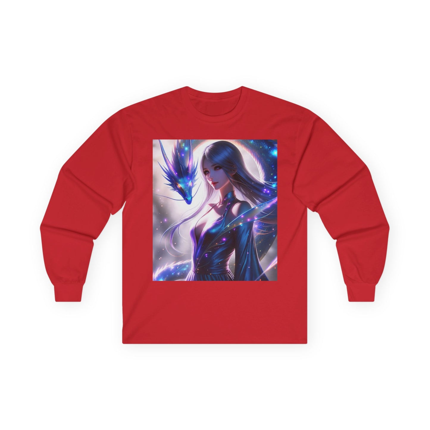 Anime Sorceress Long Sleeve Tee — Mystic Dragon Mage Artwork