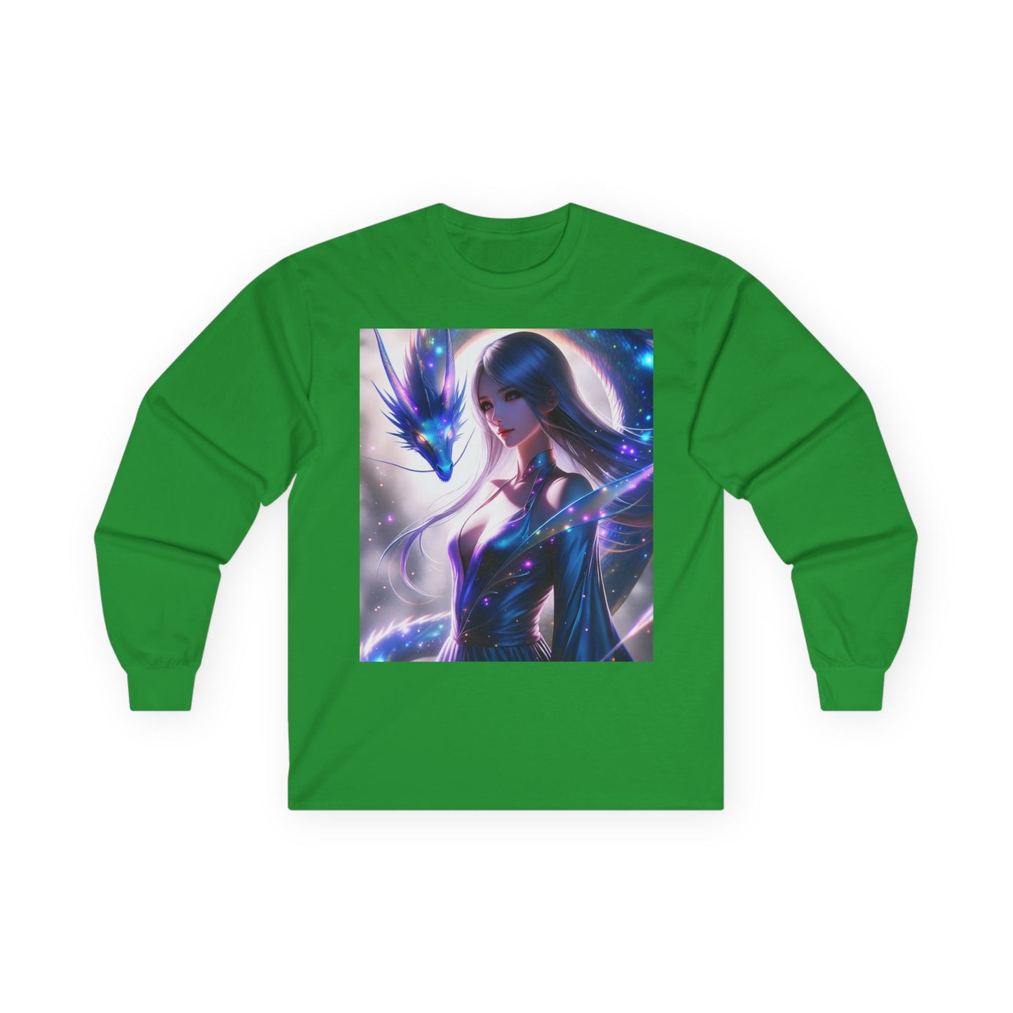 Anime Sorceress Long Sleeve Tee — Mystic Dragon Mage Artwork