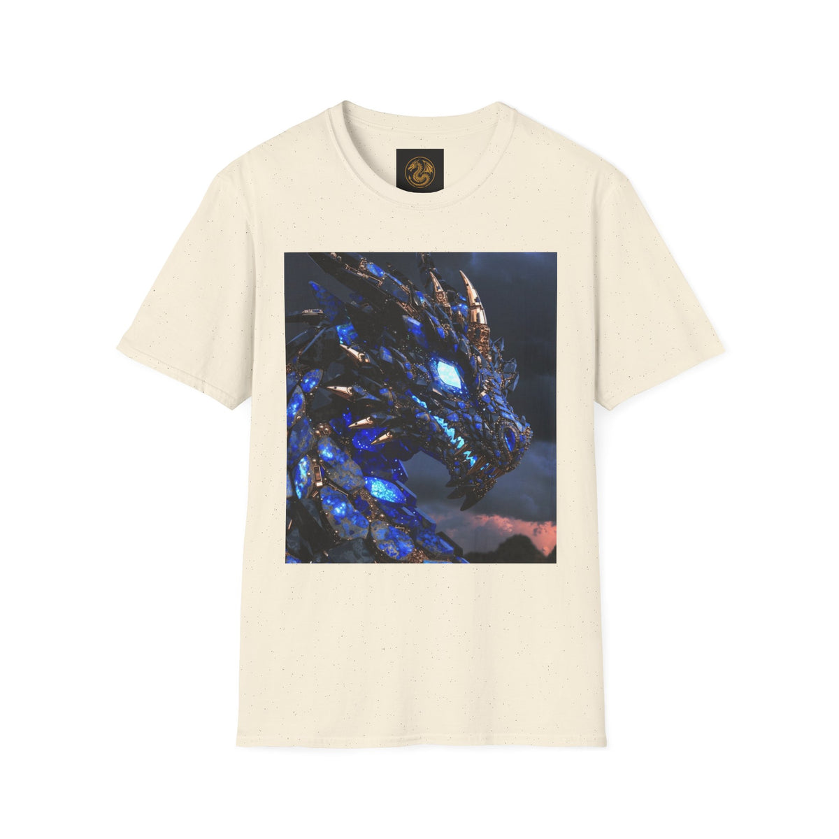 Blue Crystal Dragon T-Shirt — Mythical Fantasy Dragon Tee