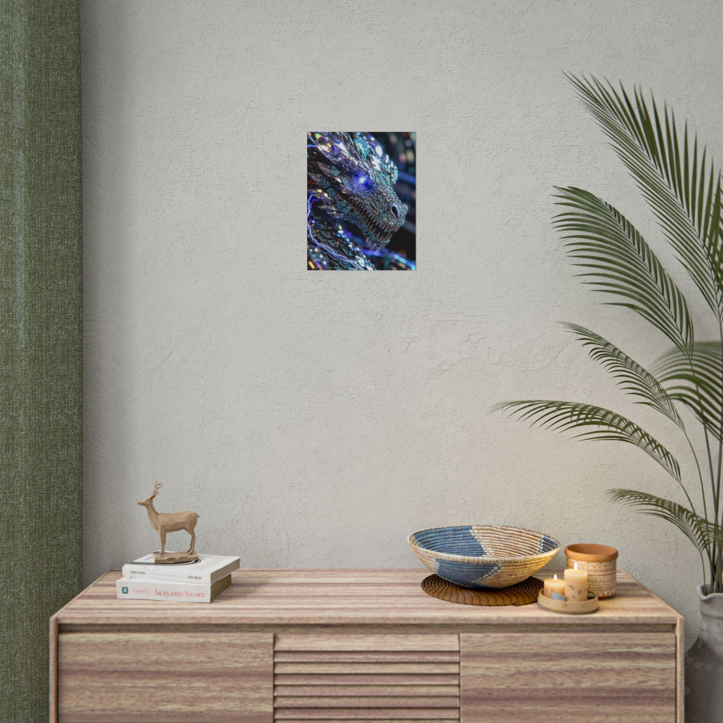 Rolled Poster — Crystal Cyber Dragon Art Print