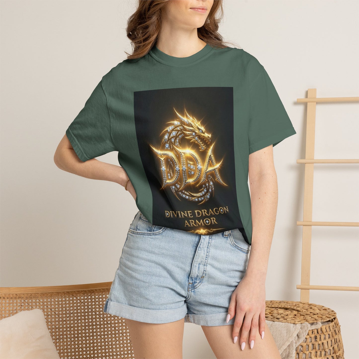 A DIVINE DRAGON ARMOR MEN OR WOMANS Garment-Dyed T-shirt