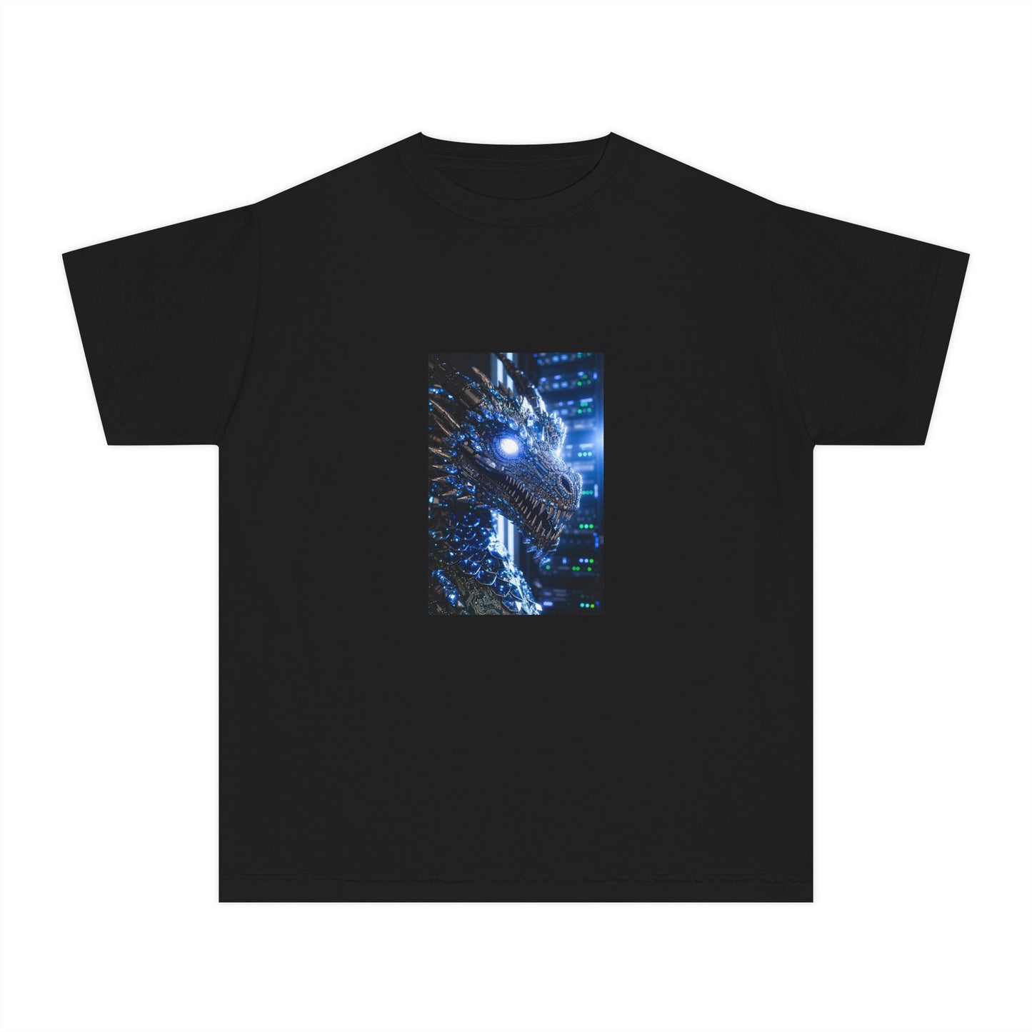 Youth Tee — Neon Dragon Galaxy Graphic