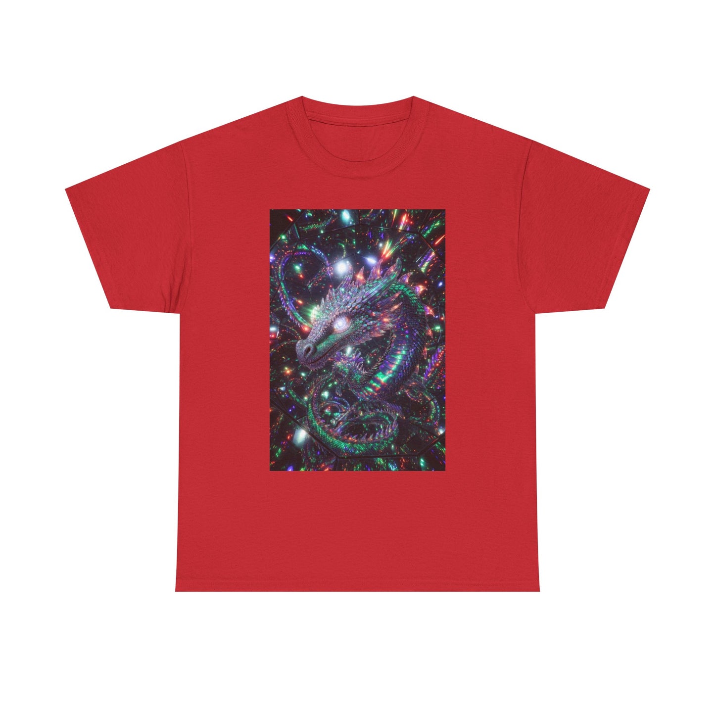 Cosmic Dragon T‑Shirt — Neon Galaxy Serpent Graphic Tee