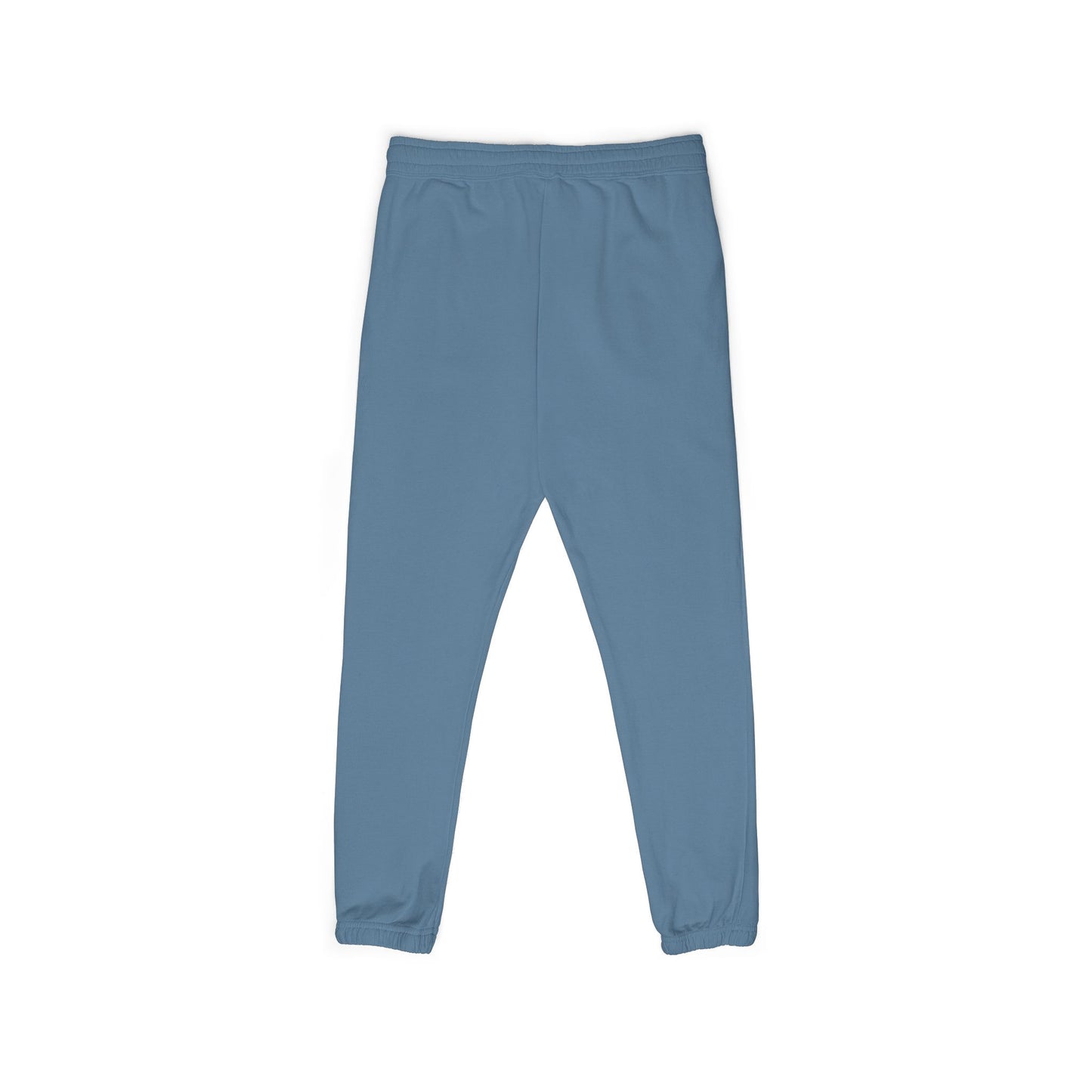 Garment-Dyed Fleece Sweatpants — Dark Olive Joggers with Blue Marble Pocket