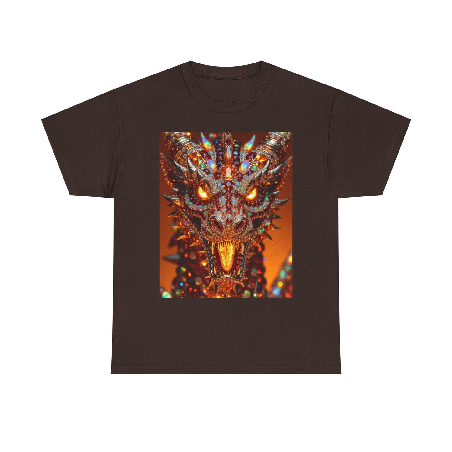Dragon Face T-Shirt — Fiery Mythical Creature Graphic Tee