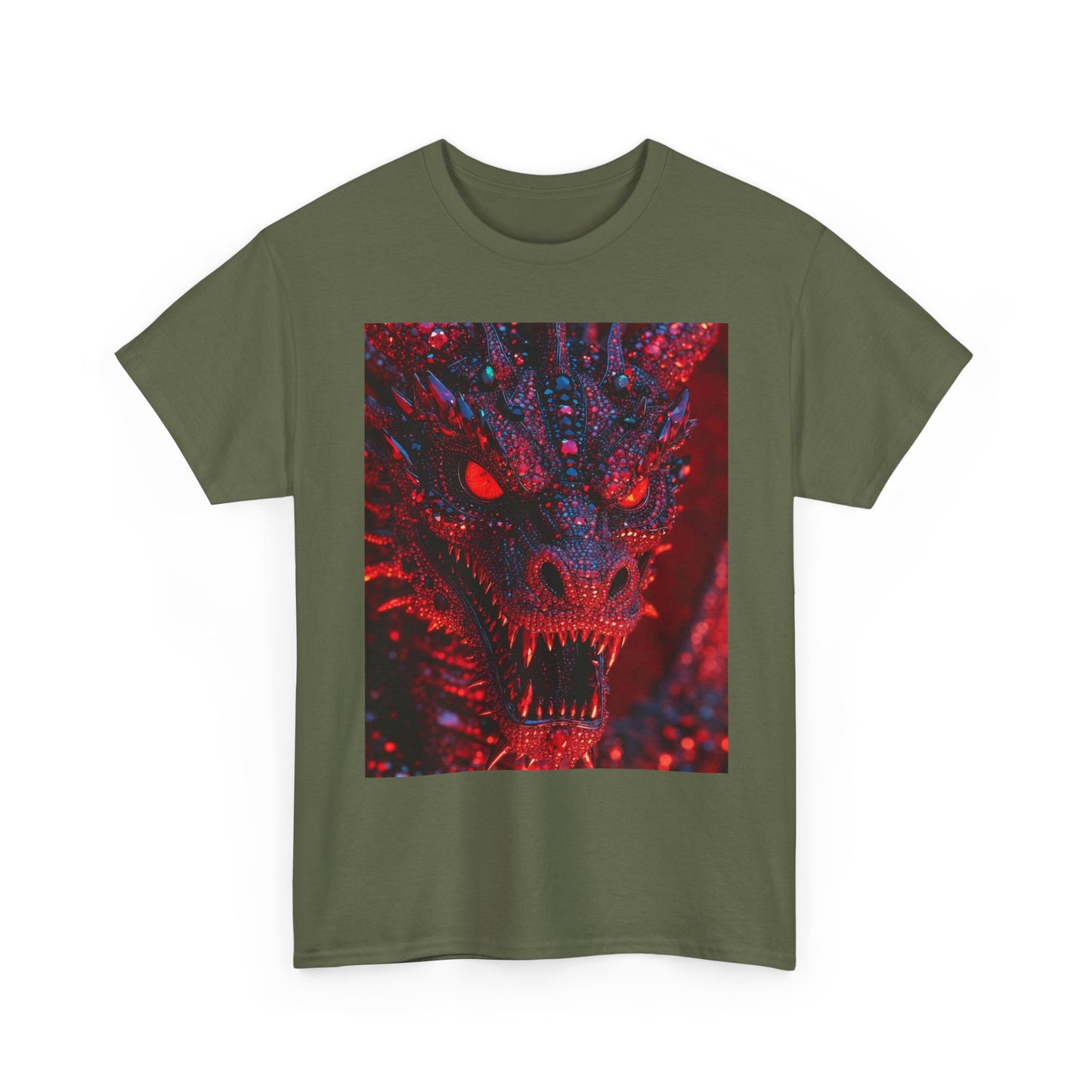 Dragon Rage Graphic Tee — Red Demon Dragon Face T-Shirt