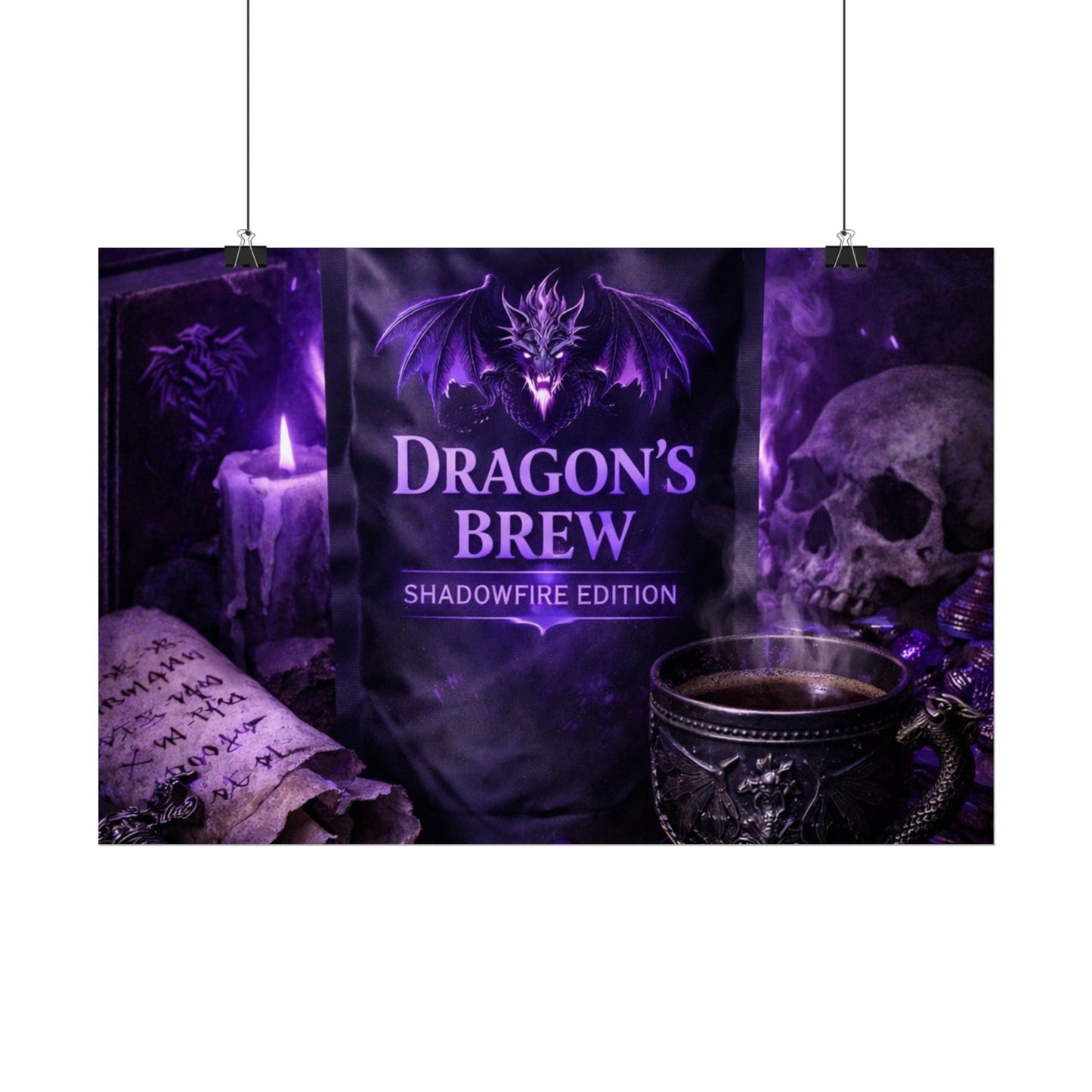 Rolled Poster — "Dragon’s Brew: Shadowfire Edition" Fantasy Poster