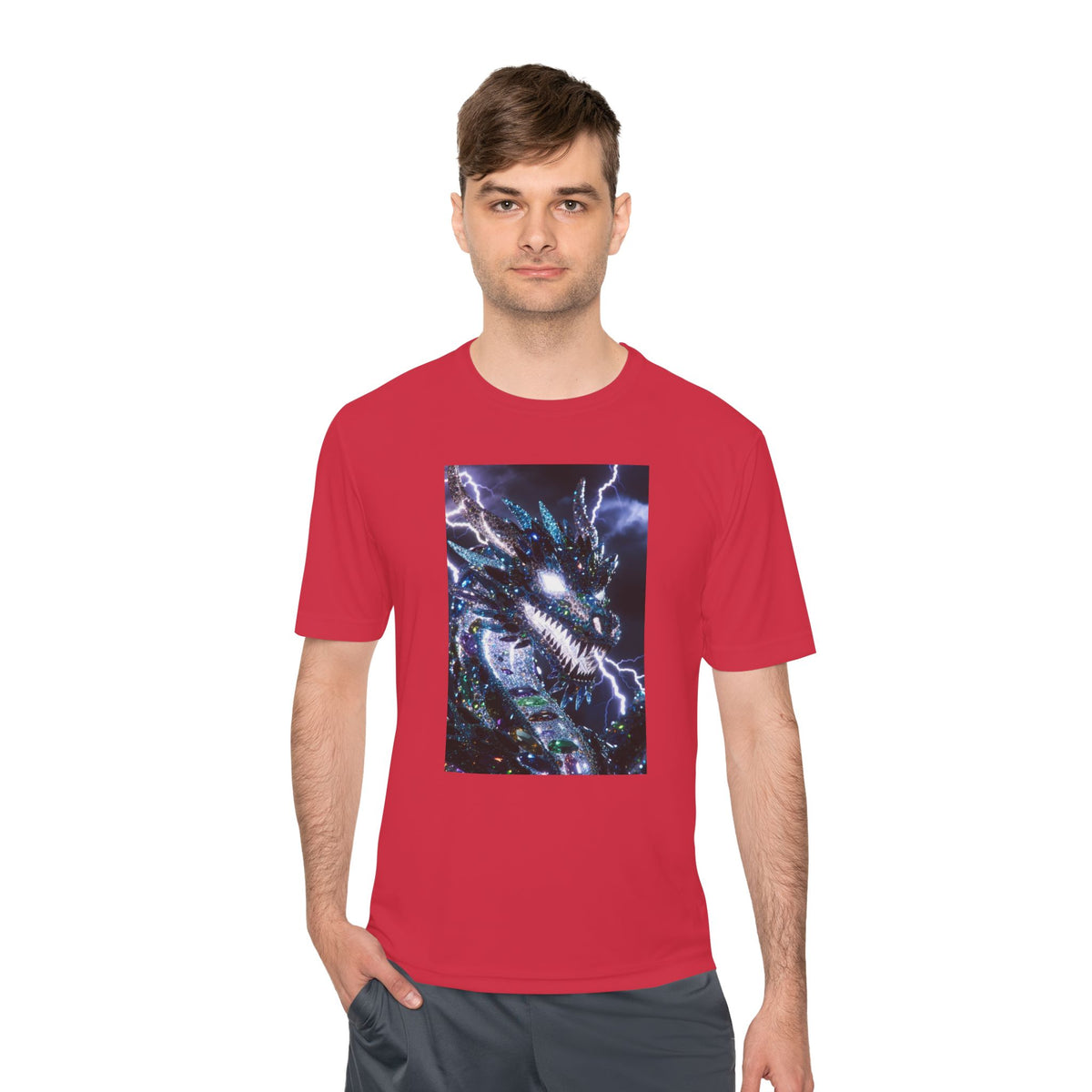 A Lightning Dragon Graphic Tee — Cosmic Fantasy Dragon Shirt
