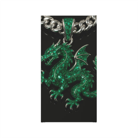 Emerald Dragon Lightweight Neck Gaiter, Comfortable Headwear for Outdoor Adventures, Ideal for Festivals, Sports, and Gifts