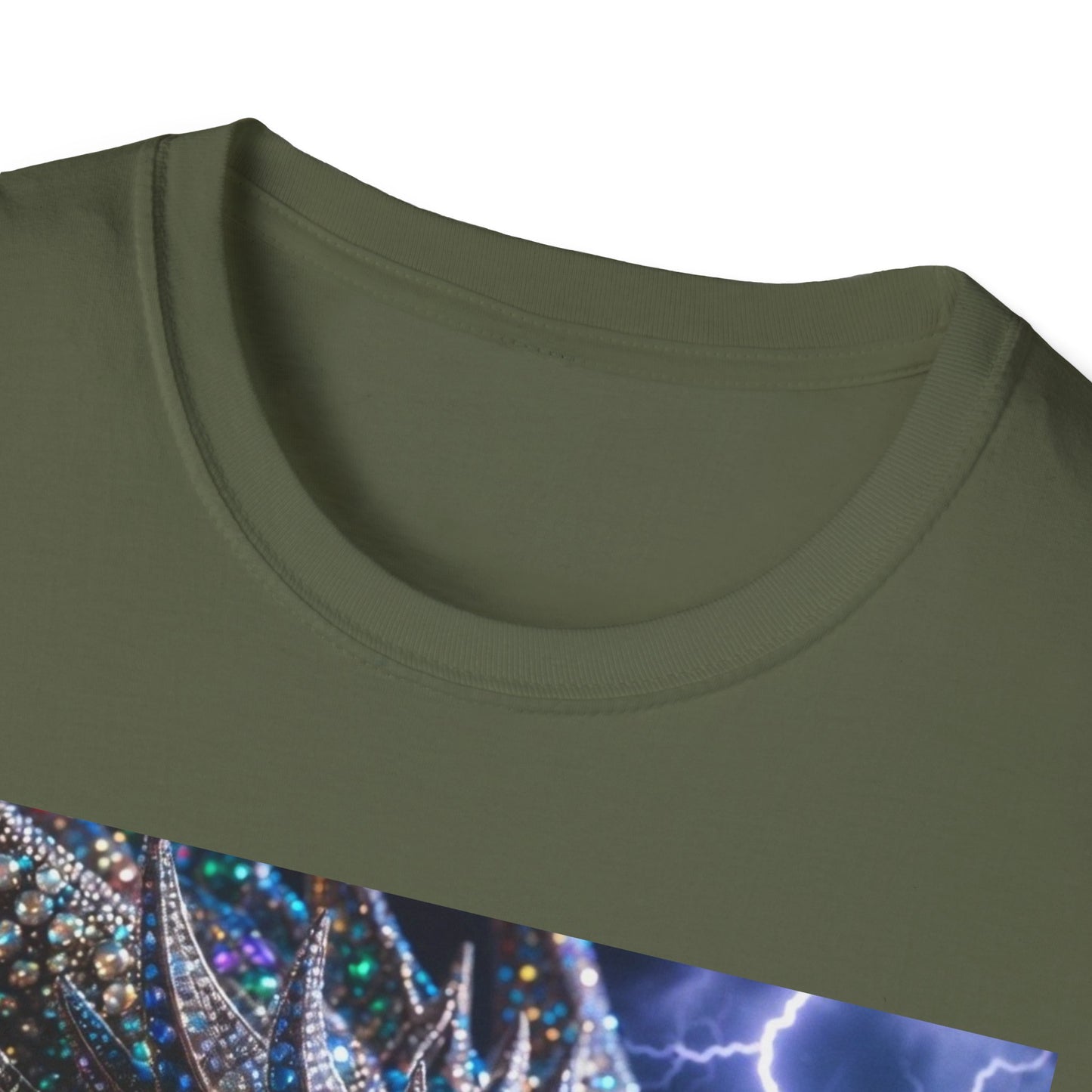 Dragon Lightning T-Shirt — Neon Crystal Fantasy Graphic Tee