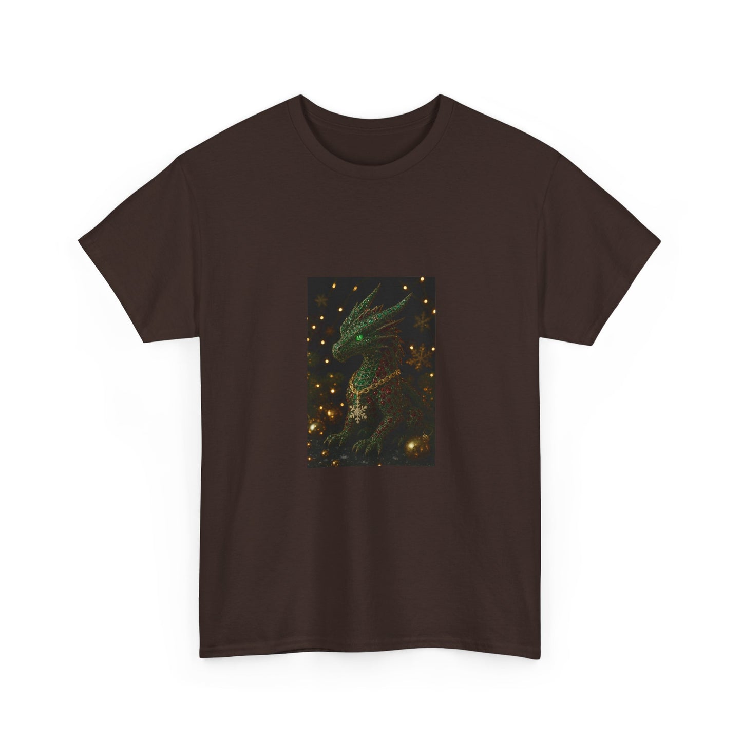 Christmas Dragon Constellation T-Shirt — Mystical Green Dragon & Starry Night Tee