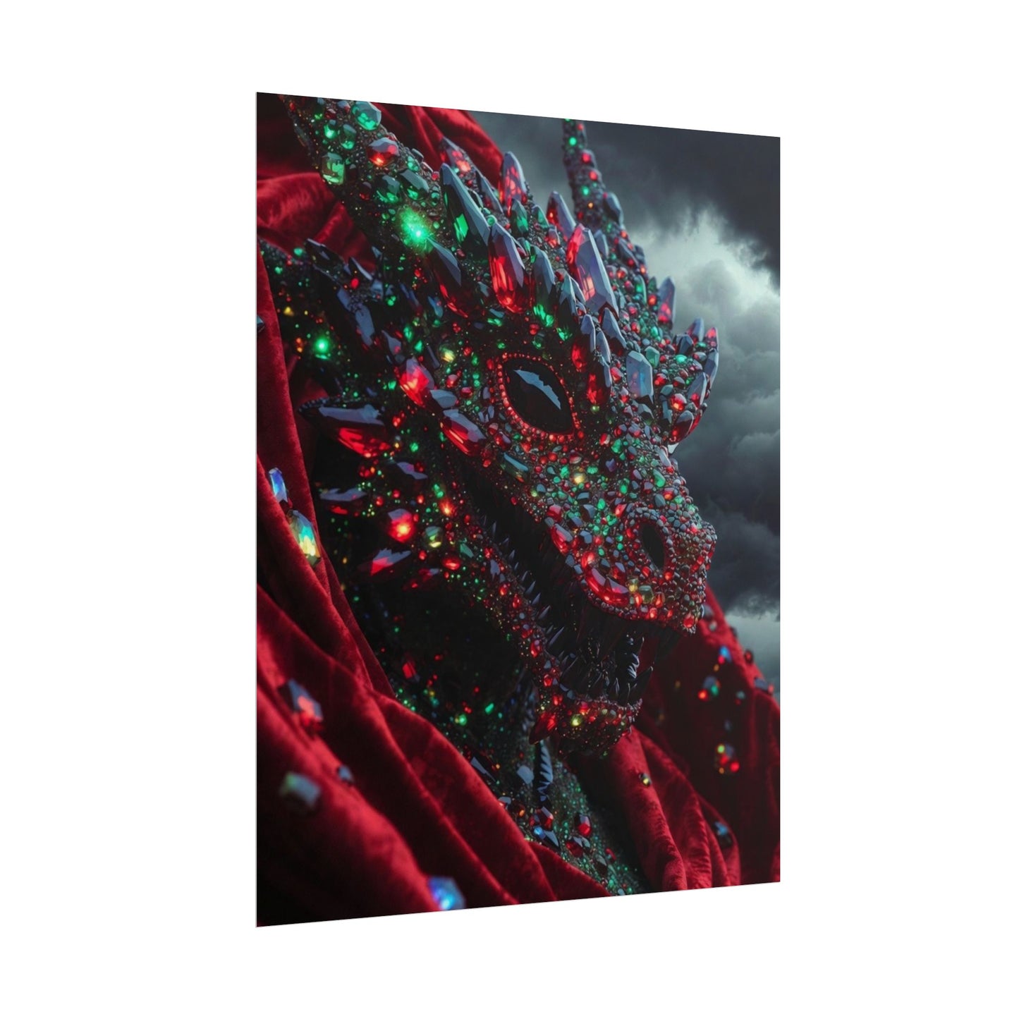 Rolled Poster — Jewel-Encrusted Dragon Art Print