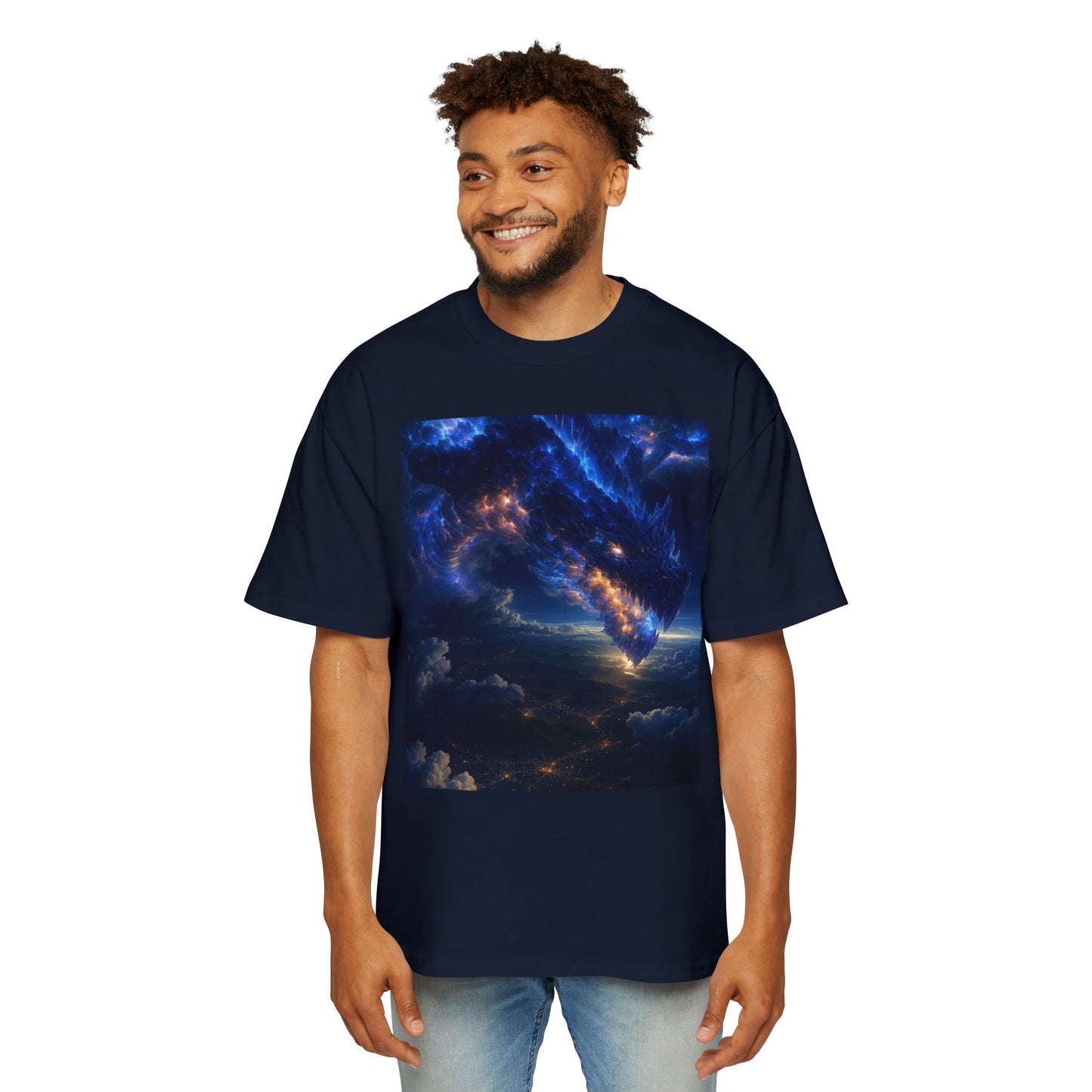 Men's Oversized Galaxy Tee, Comfortable Graphic T-Shirt, Casual Wear, Unique Gift for Space Lovers, Vintage Style, Unisex