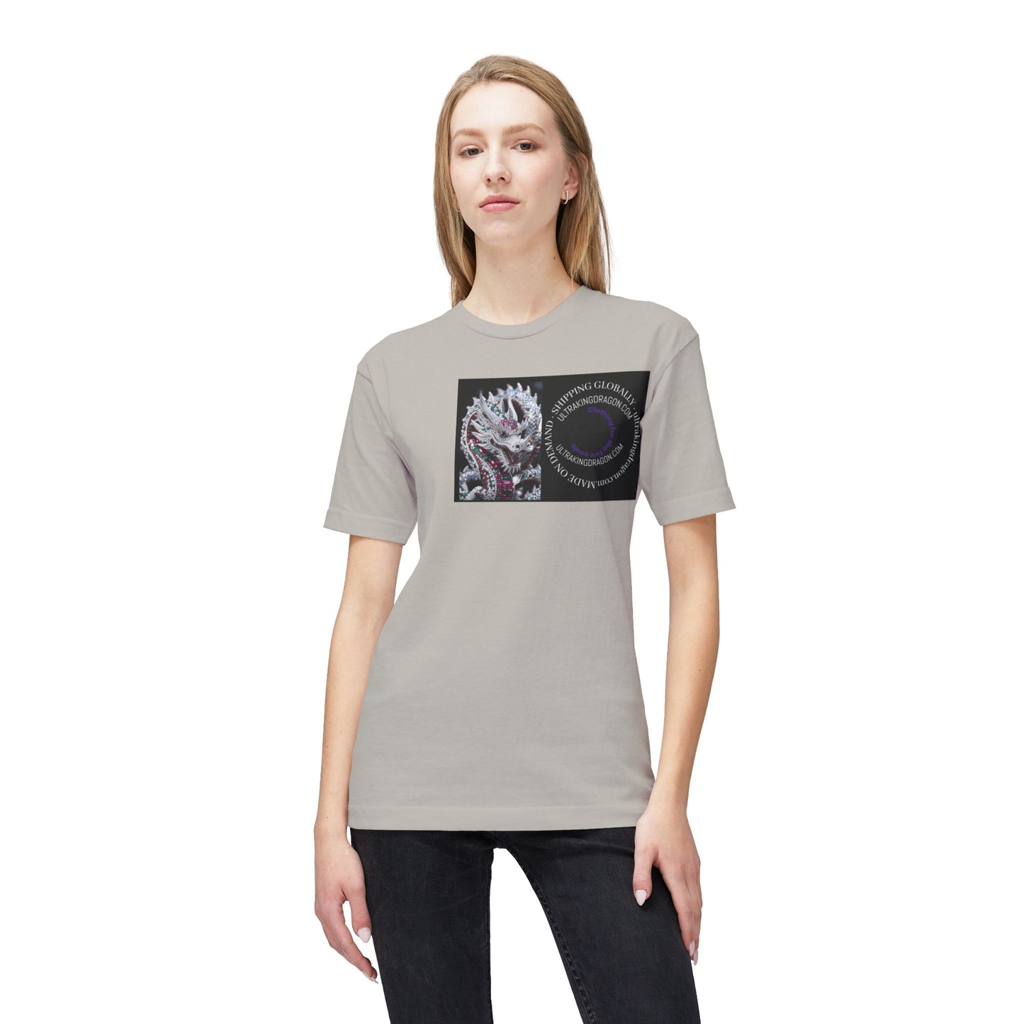Dragon Heart T-Shirt — Floral Dragon Illustration with Circular Text