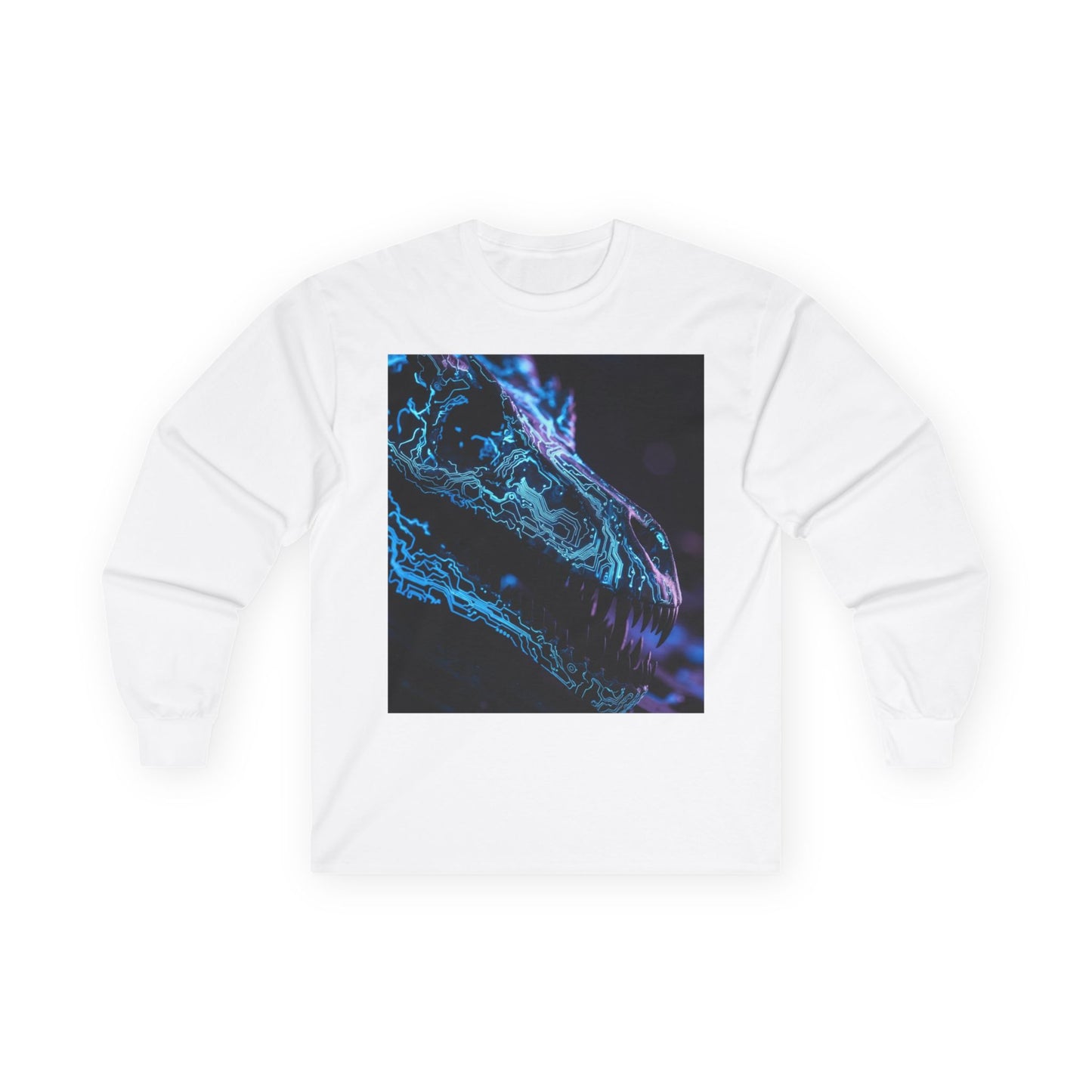Dragon Neon Long Sleeve Tee — Cyberpunk Draconic Artwork