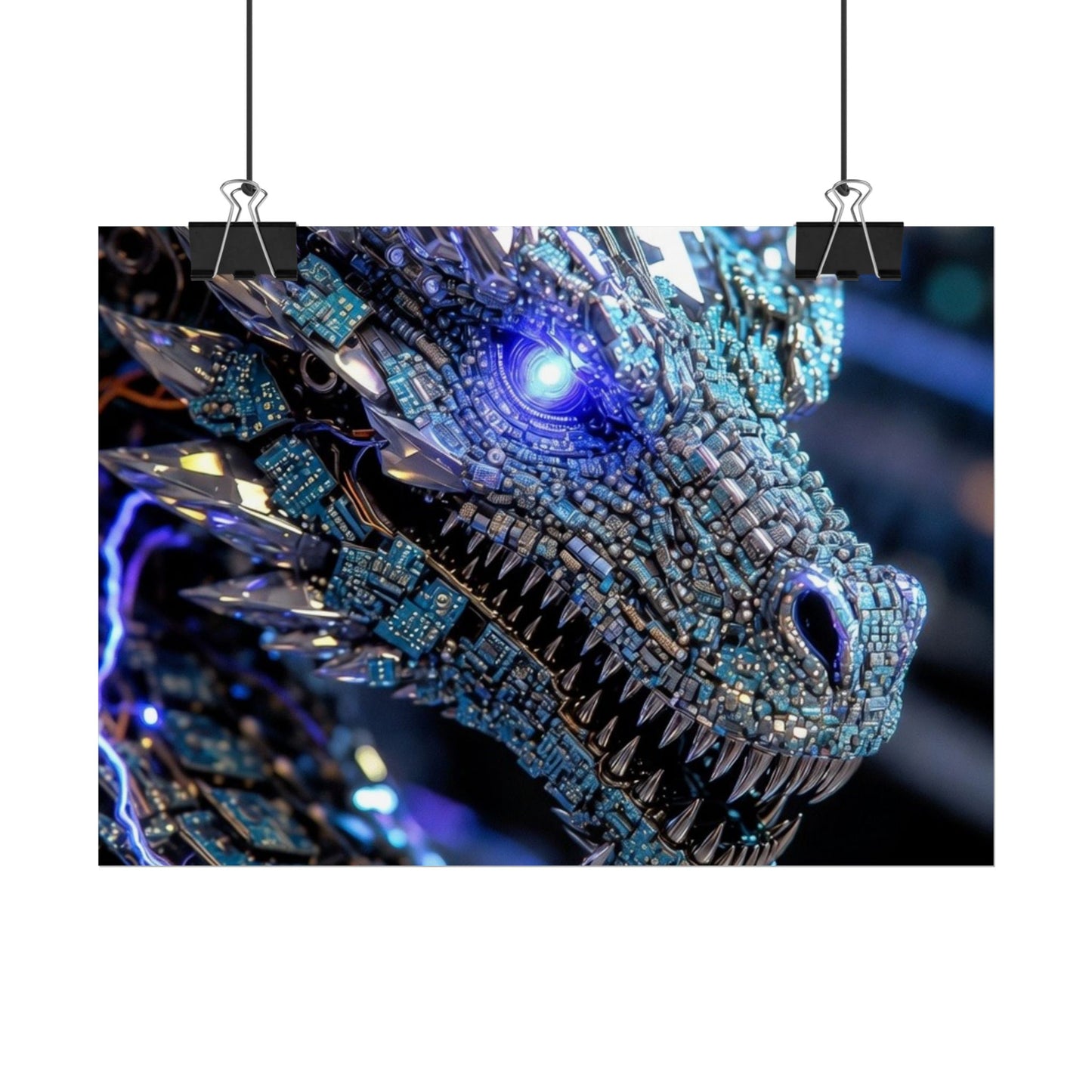 Rolled Poster — Crystal Cyber Dragon Art Print