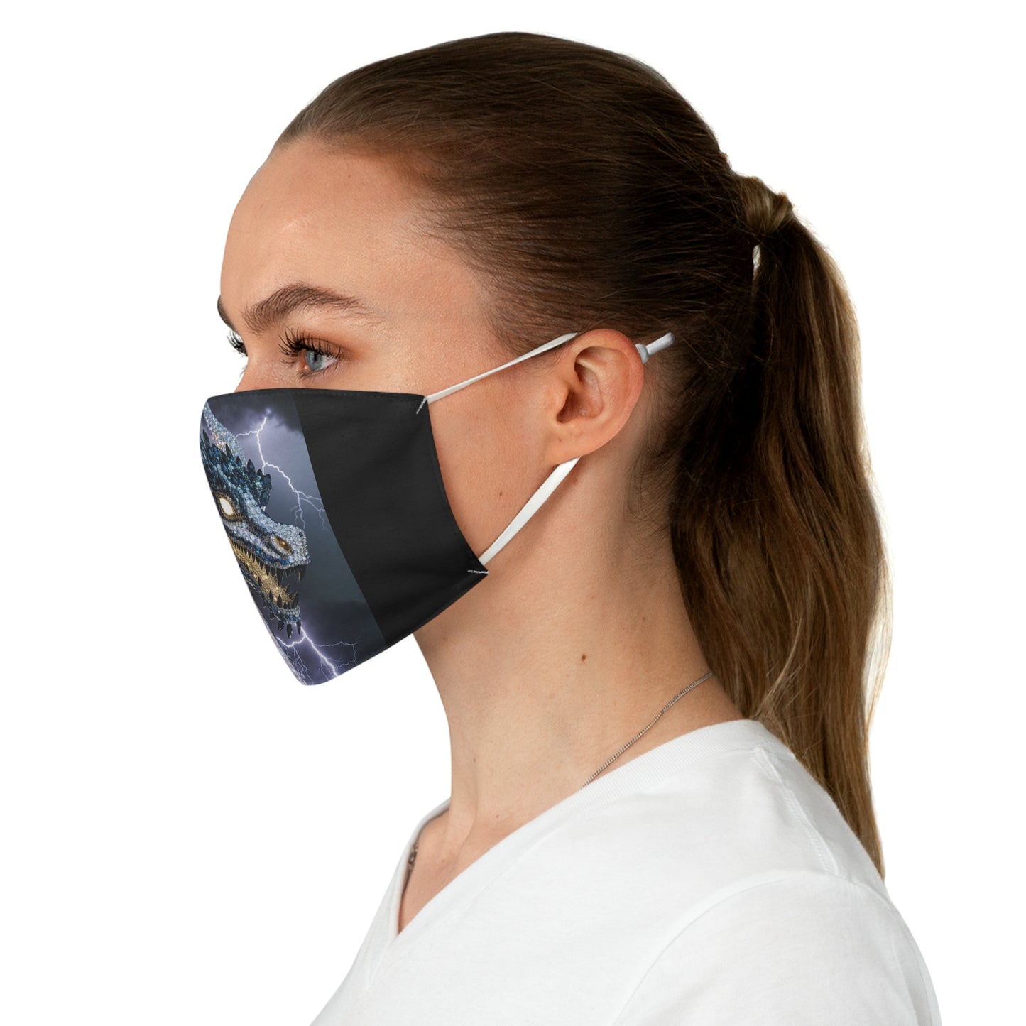 Dragon Lightning Face Mask — Storm Dragon Graphic Protective Mask