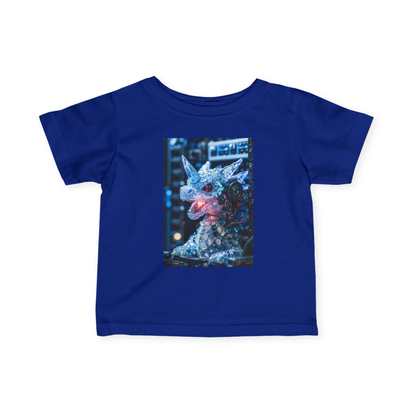 Infant Tee — Sparkly Festive Dragon Illustration