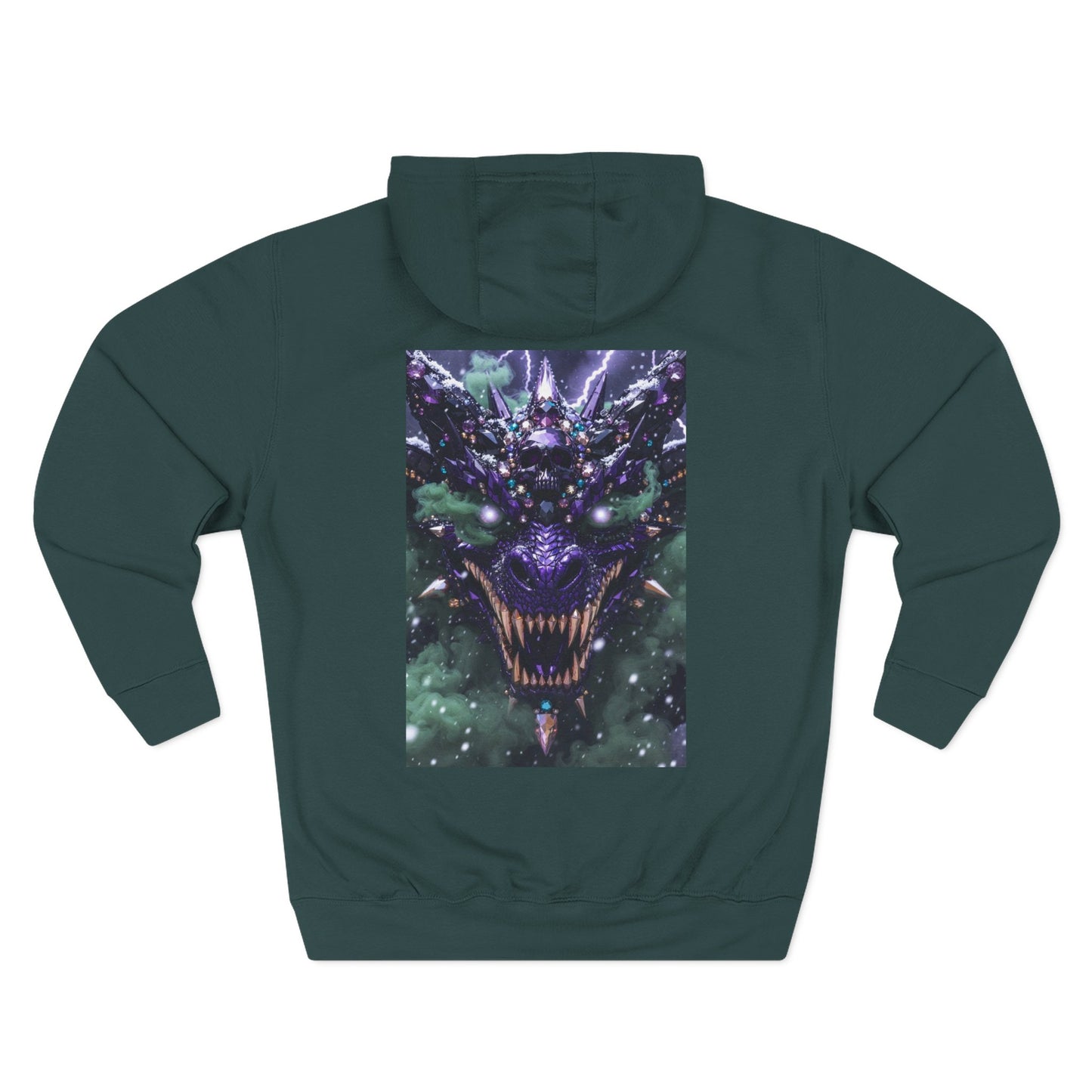 A Mystic Cosmic 🐉 Hoodie — Astral Galaxy Cat Chest Print Fleece Hoodie