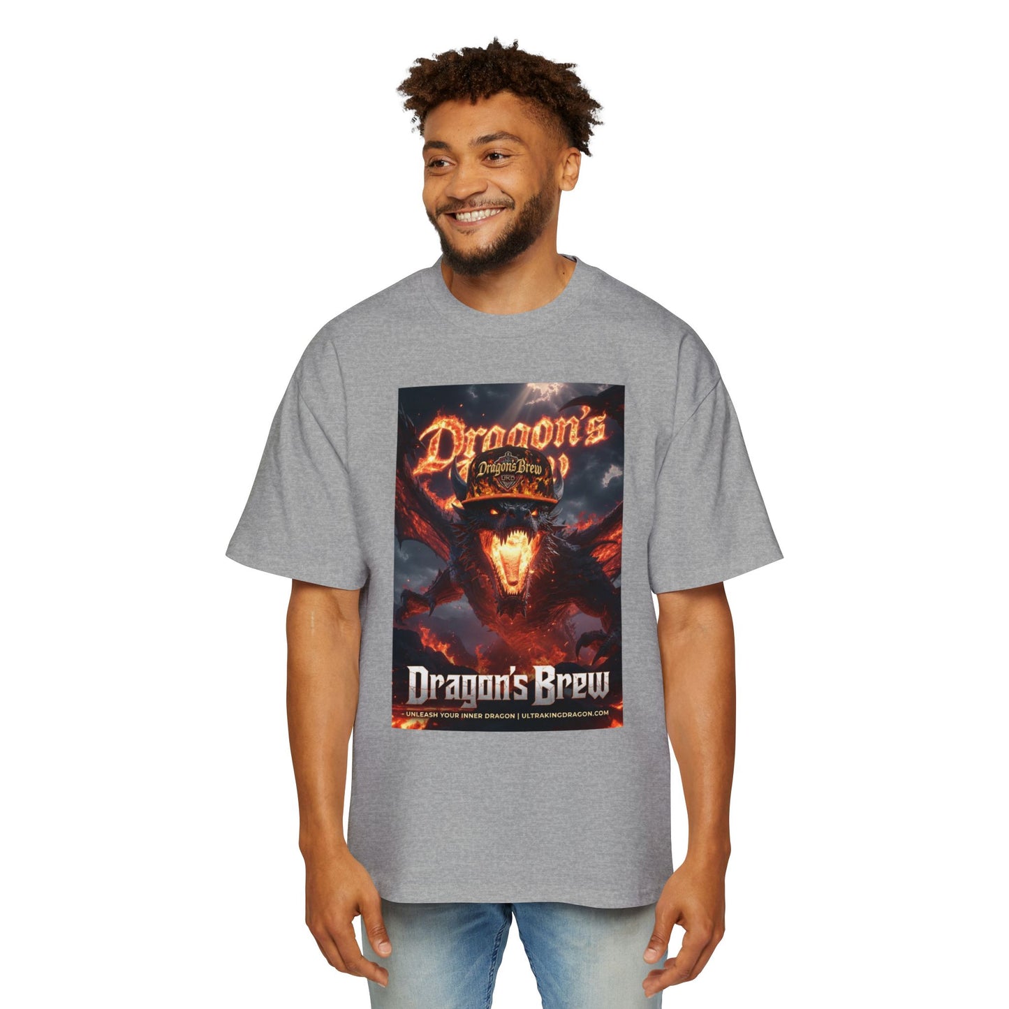 Dragon's Brew Graphic Tee — Fiery Dragon Beer Poster T-Shirt