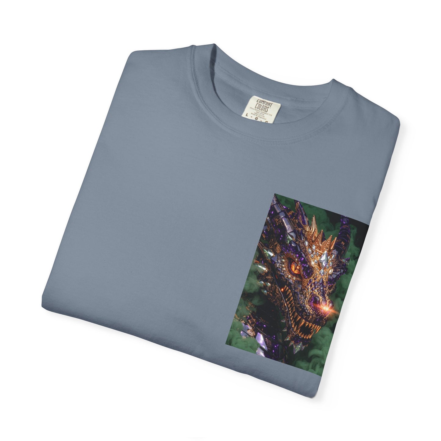 Dragon Pocket Graphic T‑Shirt — Fiery Fantasy Chest Print