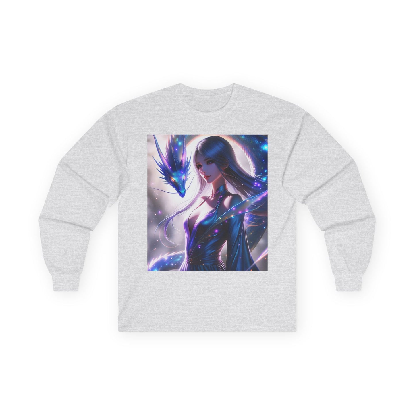 Anime Sorceress Long Sleeve Tee — Mystic Dragon Mage Artwork