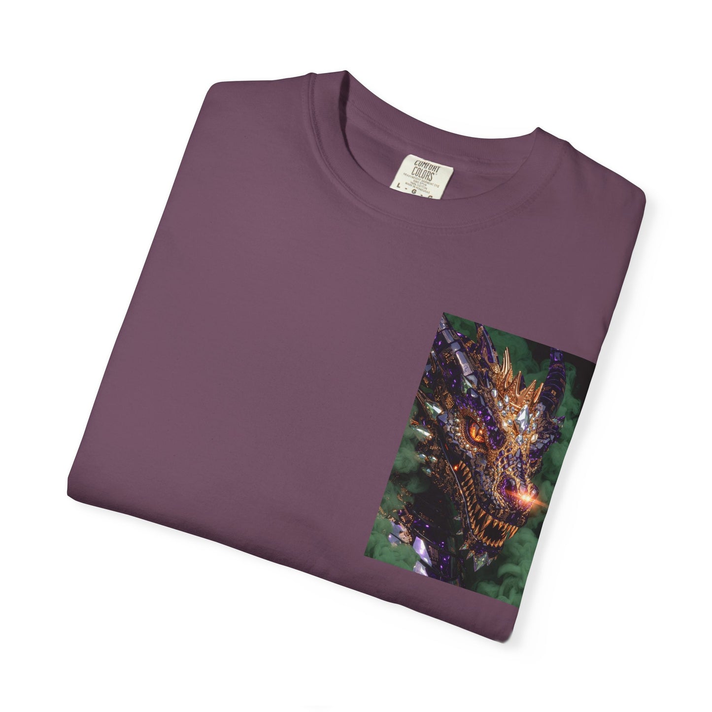 Dragon Pocket Graphic T‑Shirt — Fiery Fantasy Chest Print
