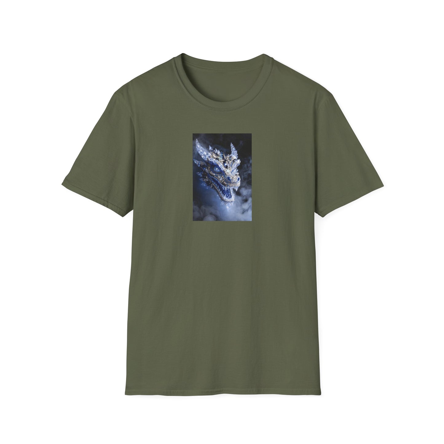 Dragon Portrait T-Shirt — Mystical Blue Dragon Art Tee
