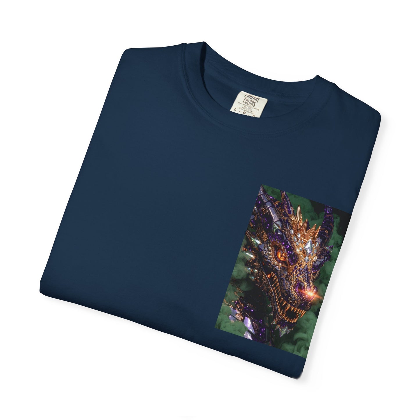 Dragon Pocket Graphic T‑Shirt — Fiery Fantasy Chest Print