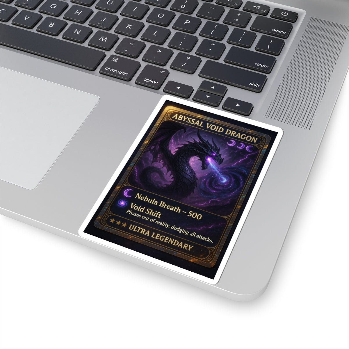 An Abyssal Void Dragon Sticker Trading card — Ultra Legendary Game Card Vinyl