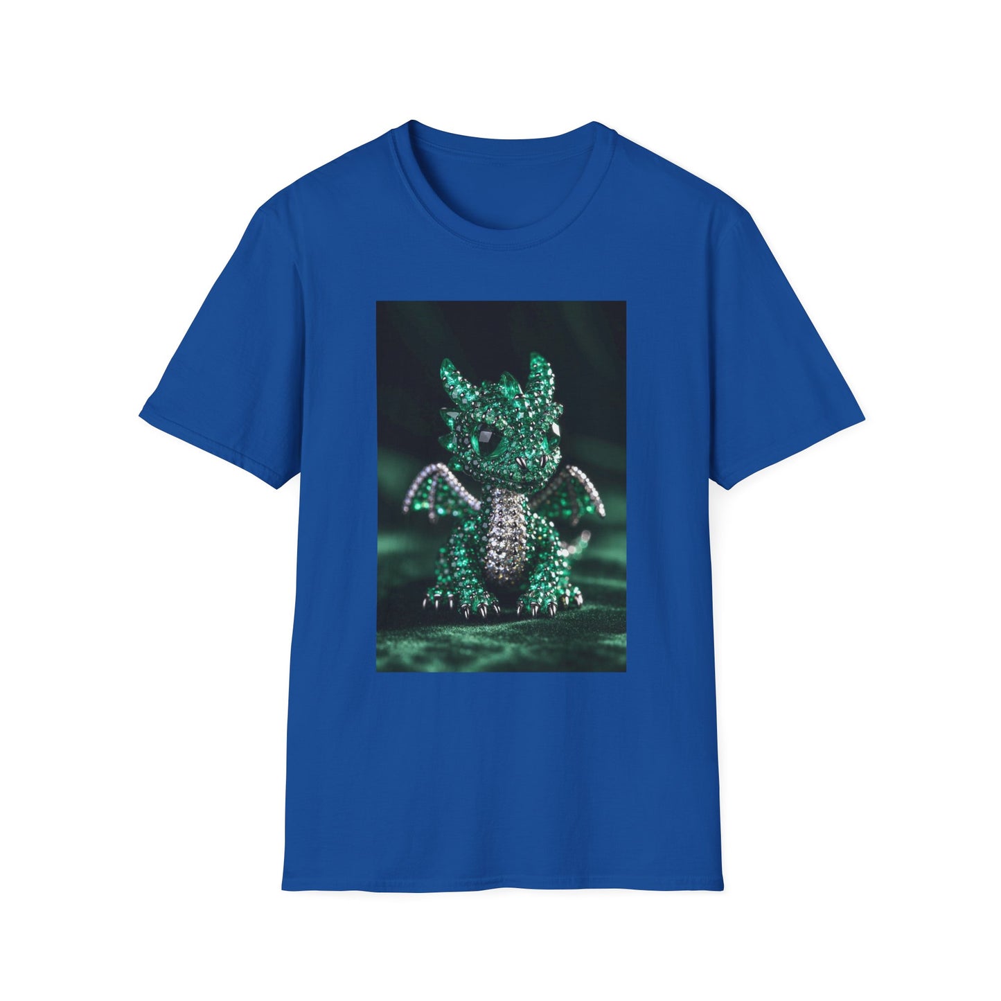 Emerald Storm Dragon T-Shirt — Neon Fantasy Dragon Graphic Tee