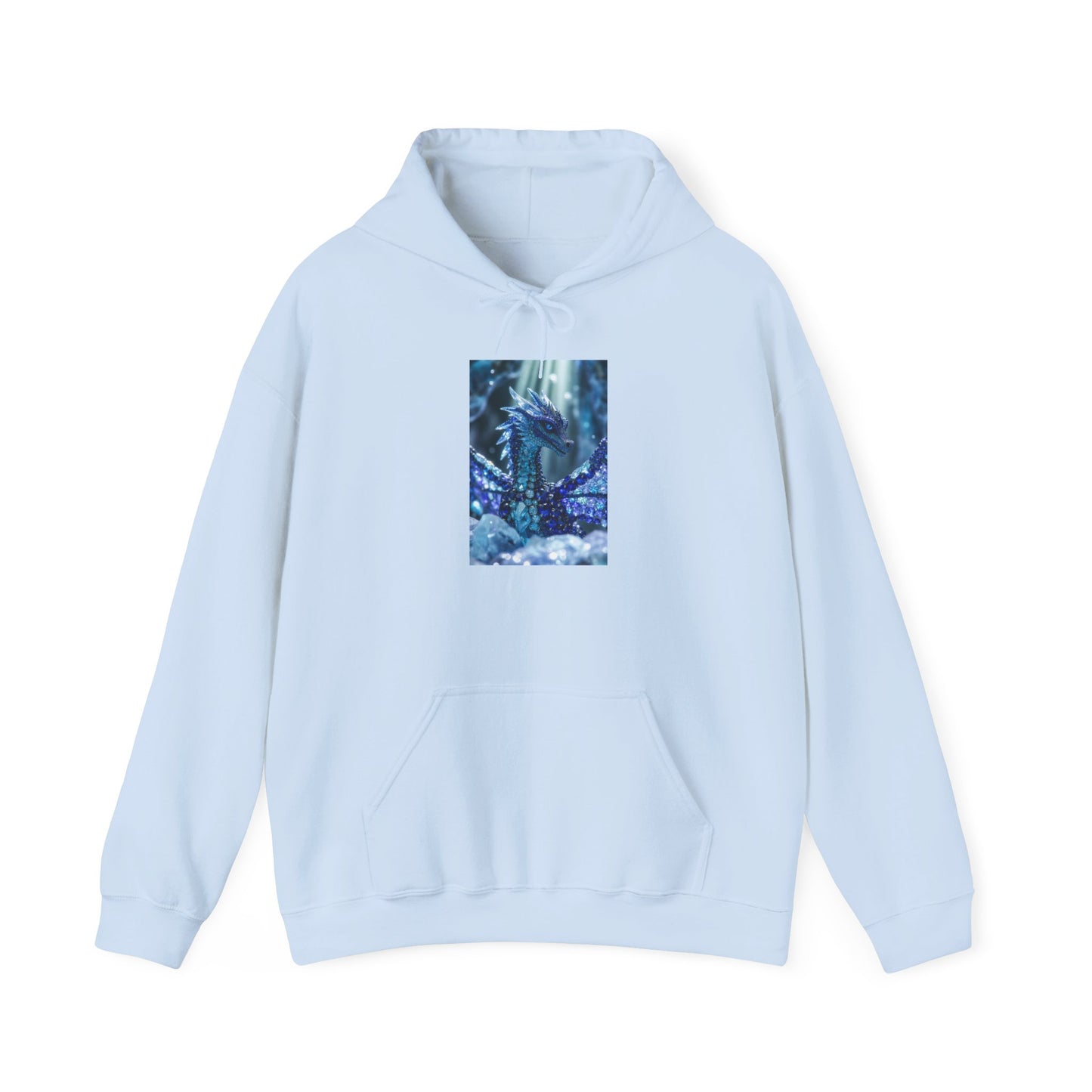 Blue Forest Dragon Hoodie — Mystic Night Scene Sweatshirt