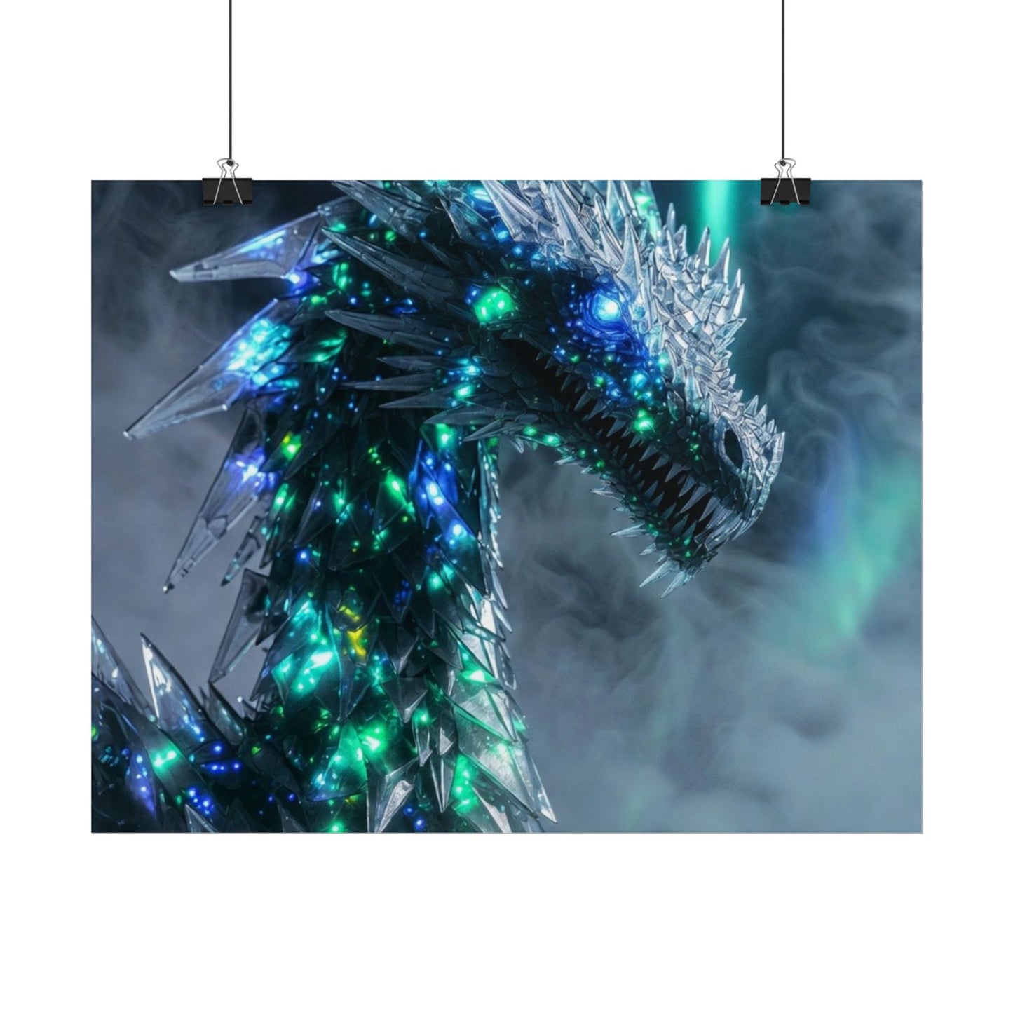 Crystal Dragon Poster – Fantasy Wall Art Rolled Print