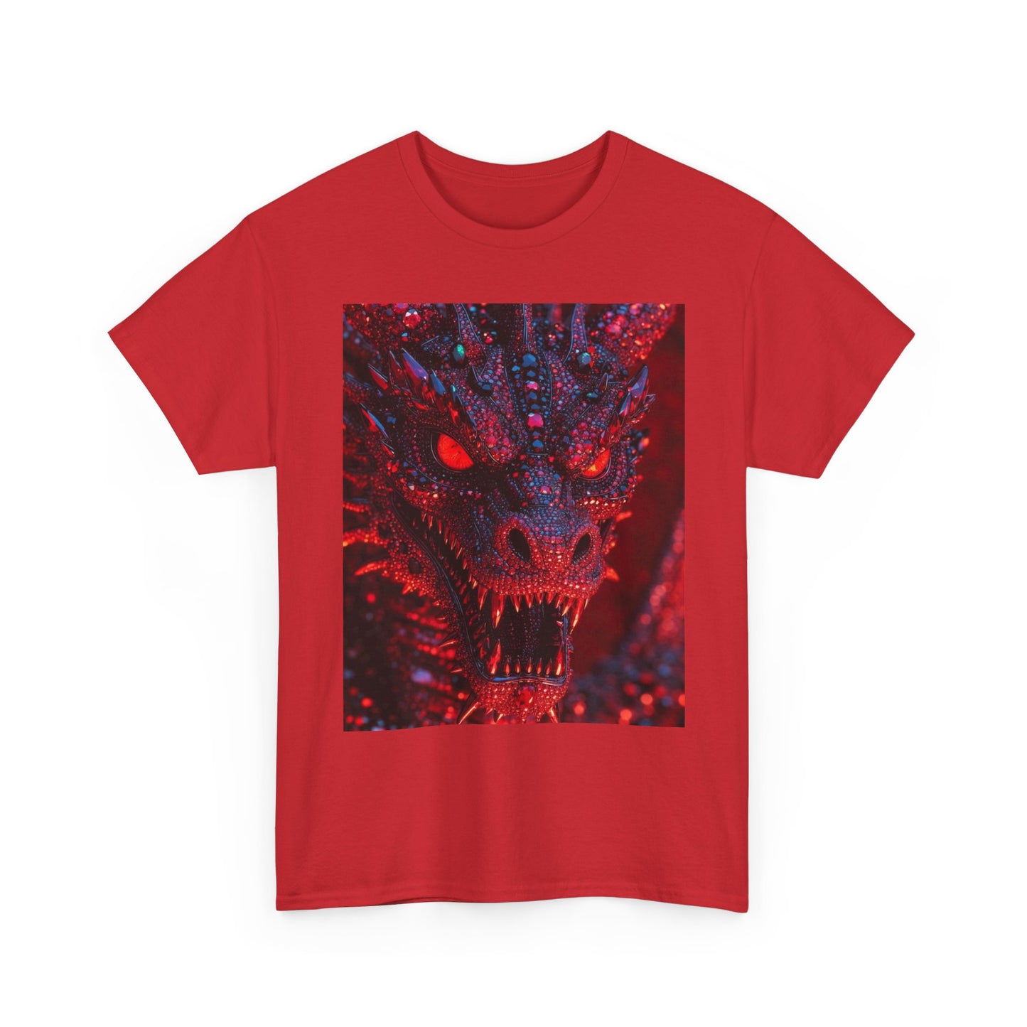 Dragon Rage Graphic Tee — Red Demon Dragon Face T-Shirt