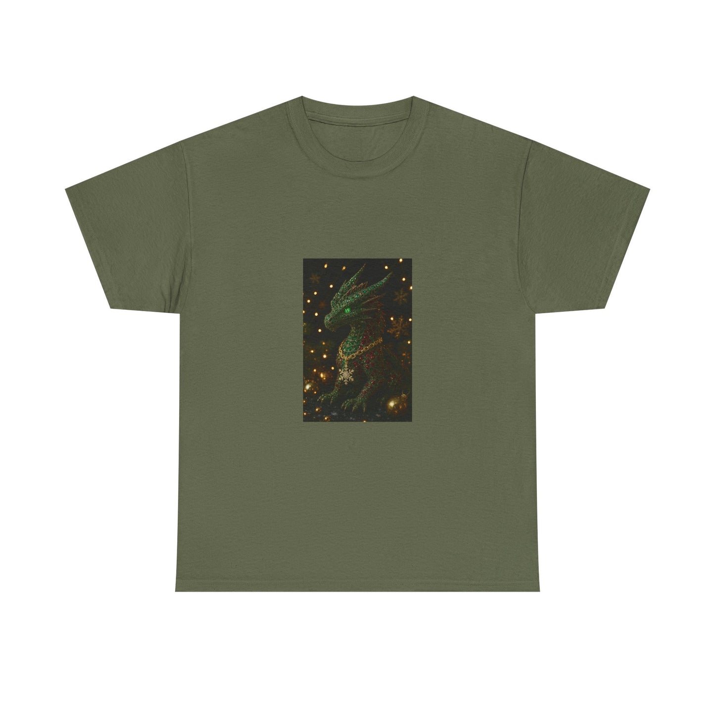Christmas Dragon Constellation T-Shirt — Mystical Green Dragon & Starry Night Tee