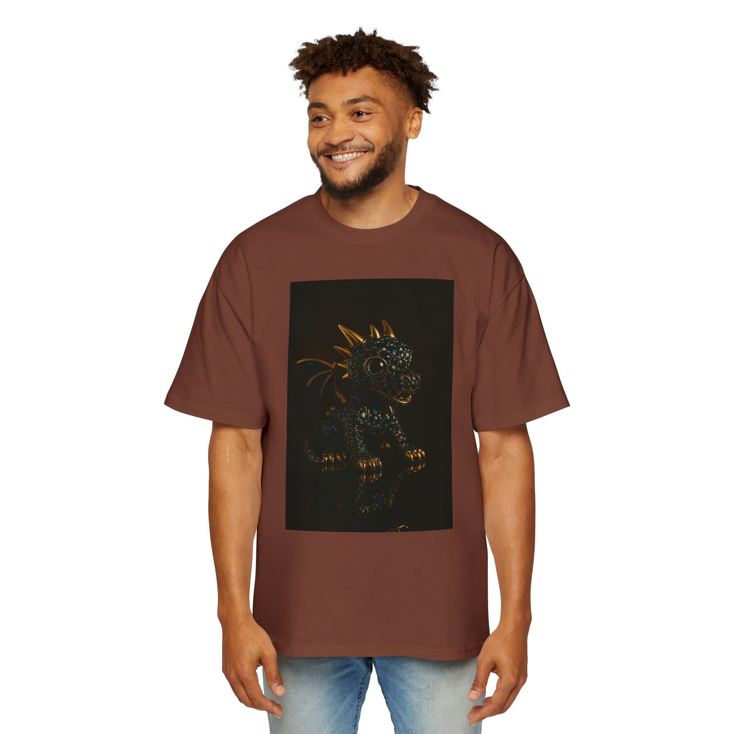 A Dragon Design Oversized Tee, Casual Wear, Graphic Shirt, Gift for Fantasy Lovers, Unique T-Shirt, Perfect for Festivals and Everyday