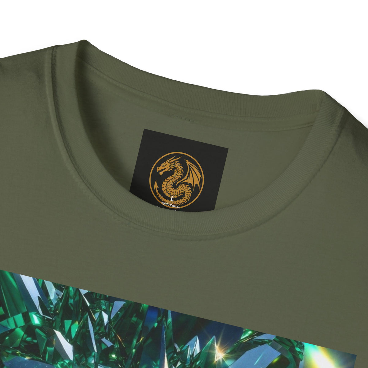 An Emerald Dragon Crystal Skull T-Shirt