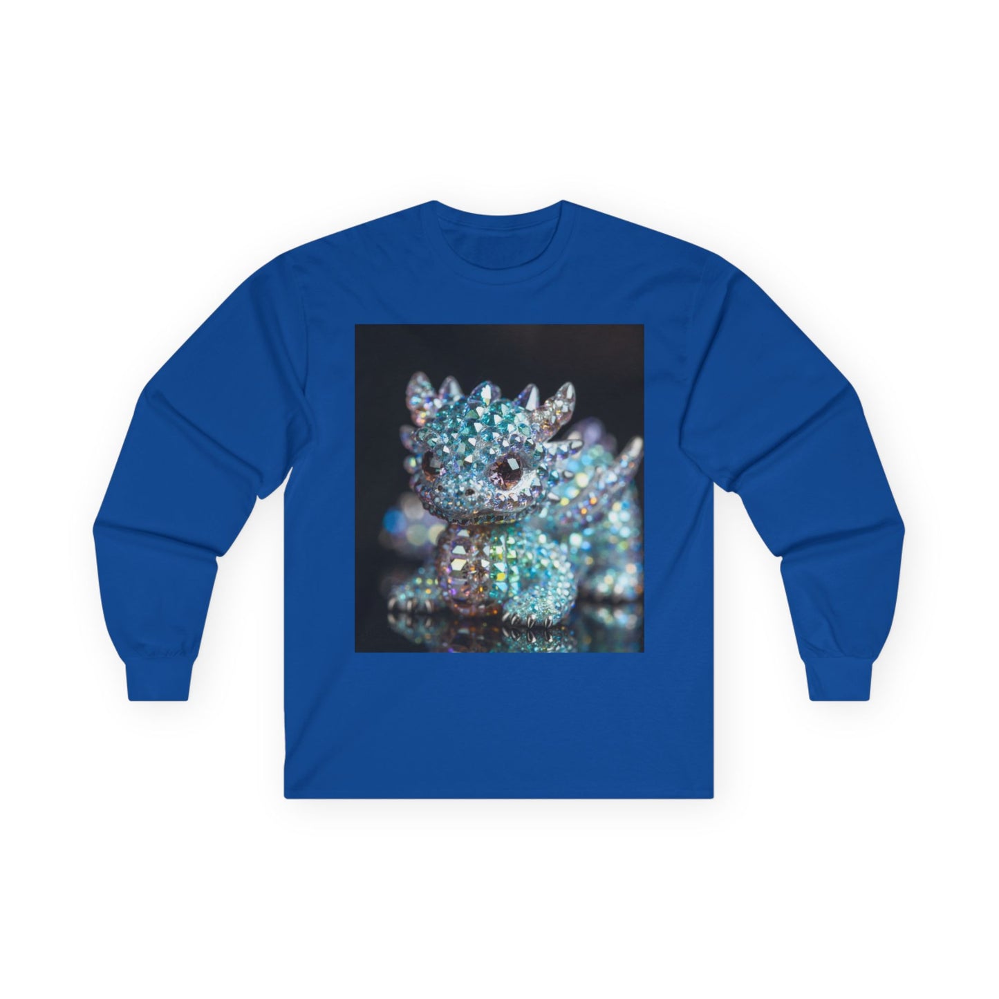 Crystal Bejeweled Dragon Long Sleeve Tee
