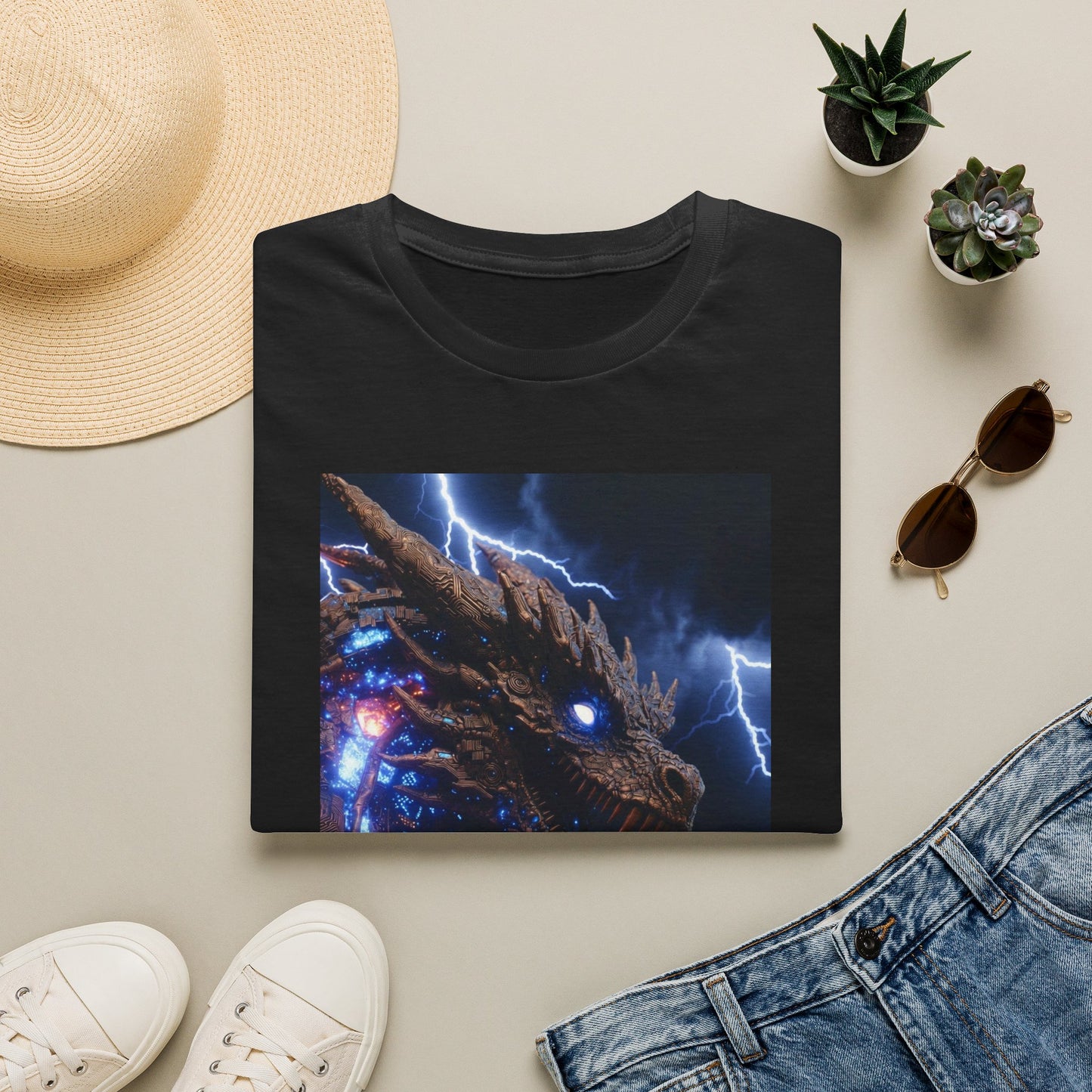Godzilla Monster Tee — Electric Kaiju Face Graphic T-Shirt