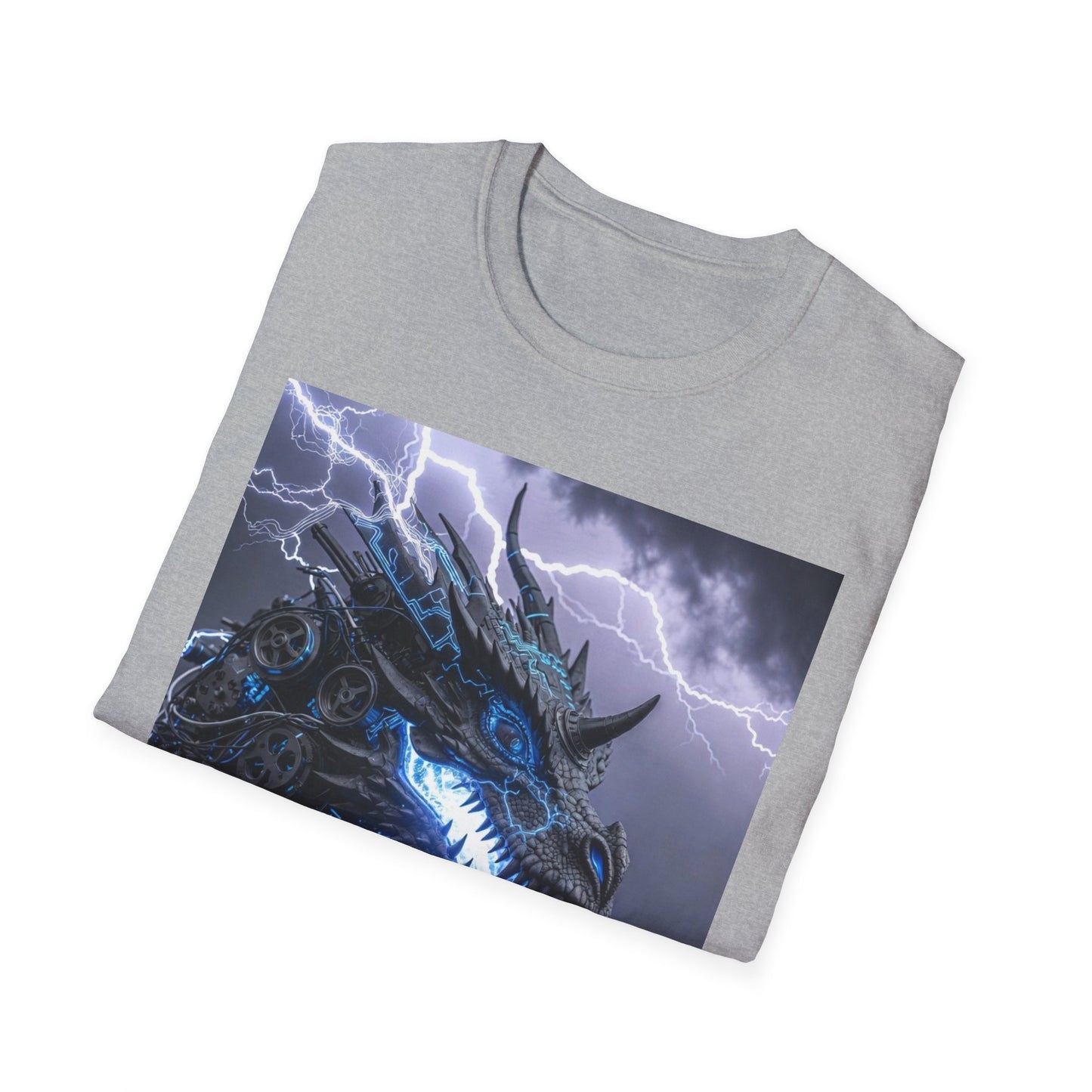 Dragon Storm T-Shirt — Electric Blue Fantasy Dragon Tee