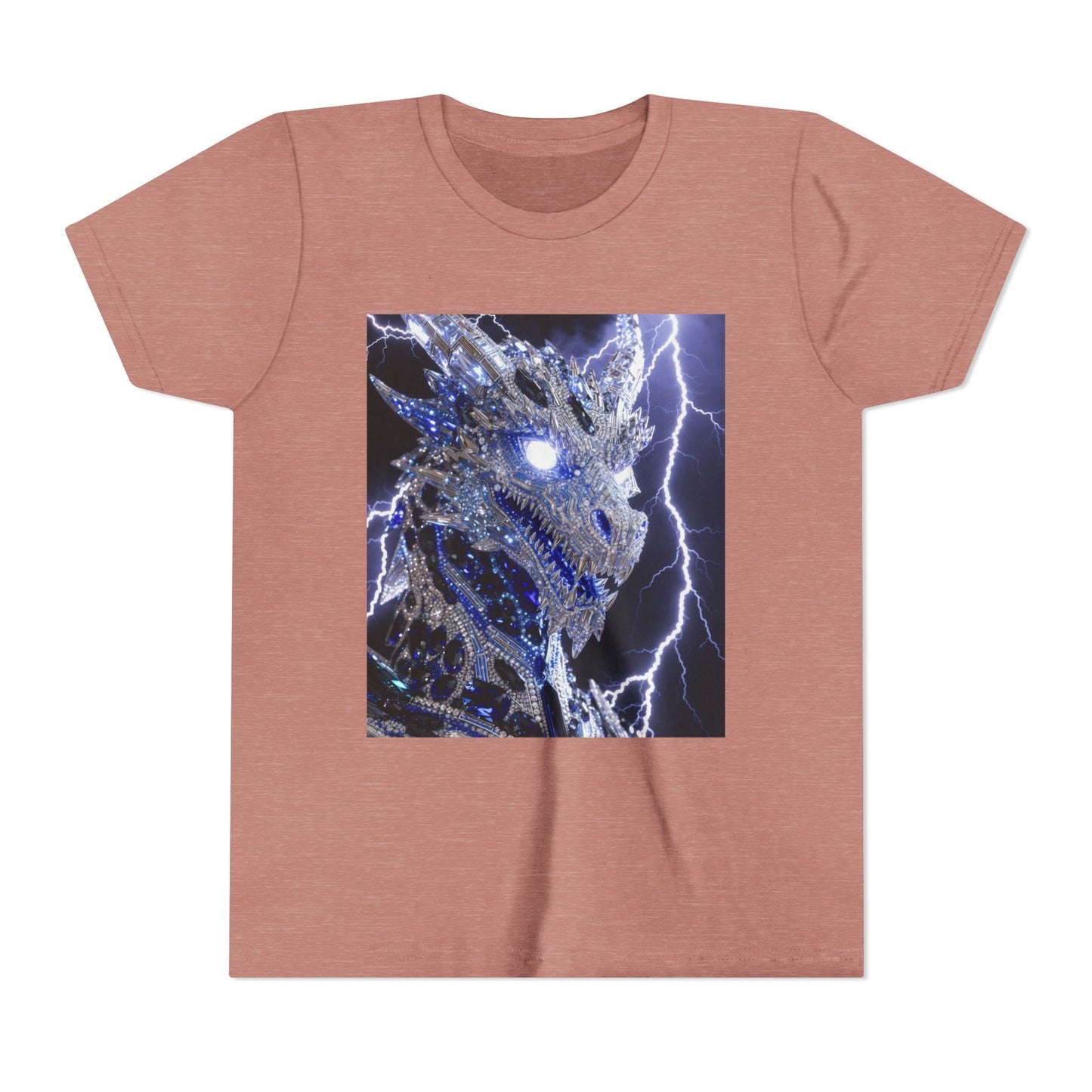 Lightning Dragon Youth Tee — Electric Dragon Graphic Shirt for Kids