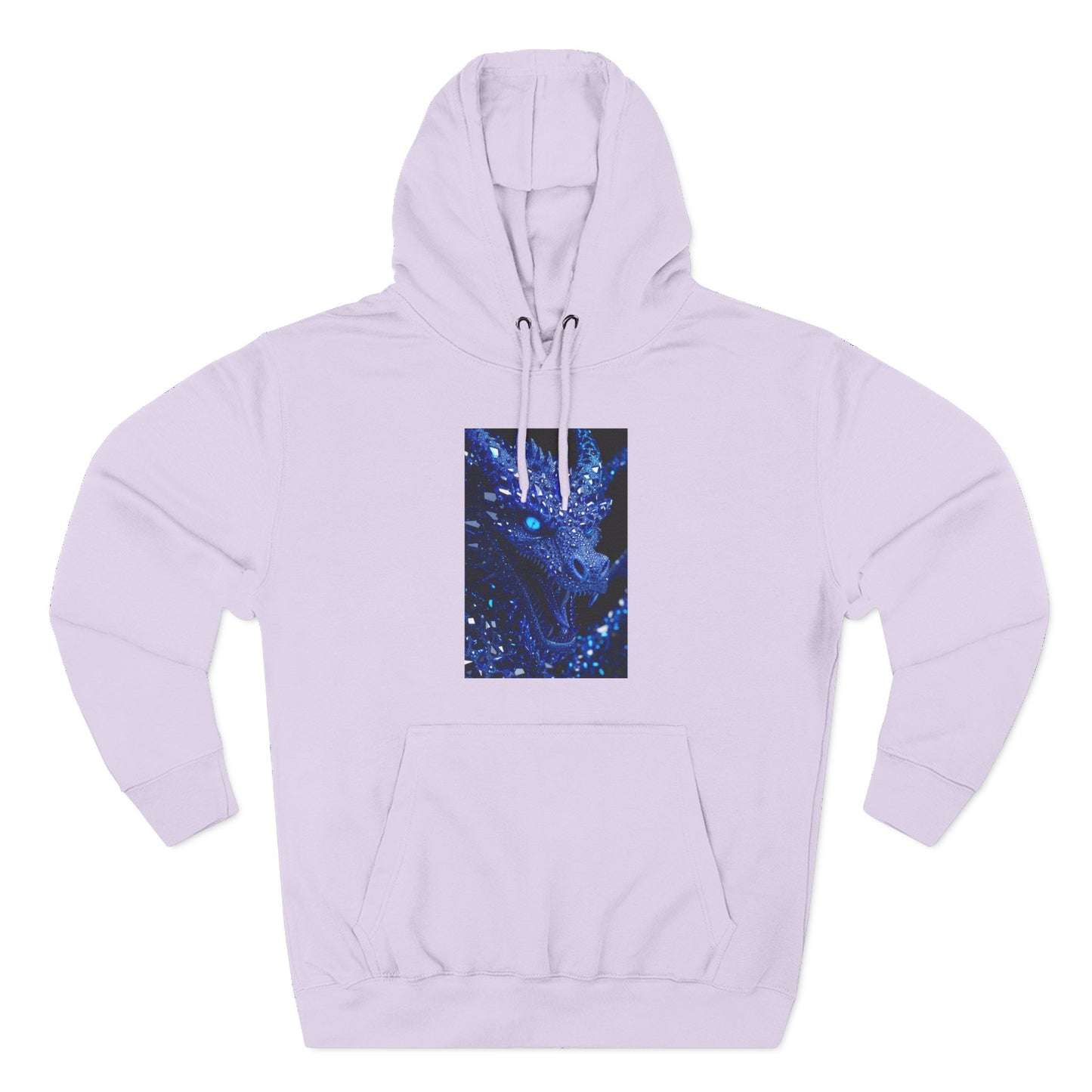 Galaxy Dragon Hoodie — Blue Nebula Three-Panel Graphic Fleece