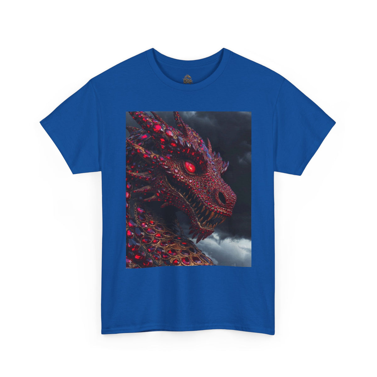 A Dragon Portrait T-Shirt — Fiery Red Fantasy Dragon Graphic Tee