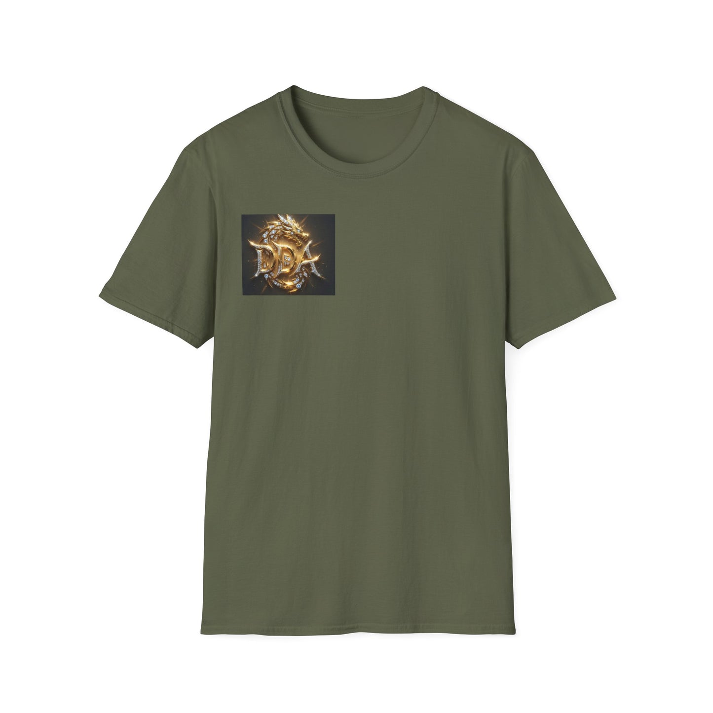 #1 seller DDA DIVINE DRAGON ARMOR T-Shirt — Golden Dragon Emblem Chest Logo, Fantasy Gaming Fan Tee