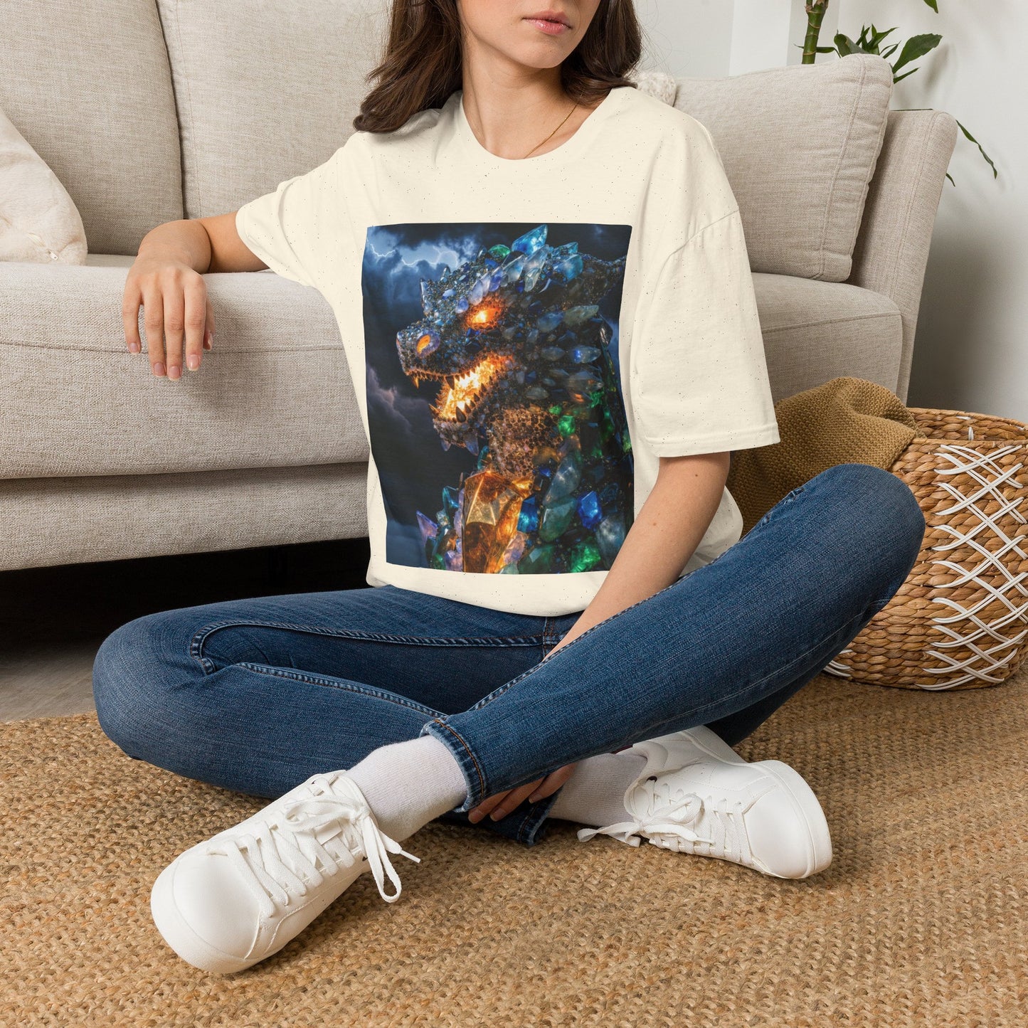 Gemstone Dragon T-Shirt — Fiery Crystal Dragon Graphic Tee