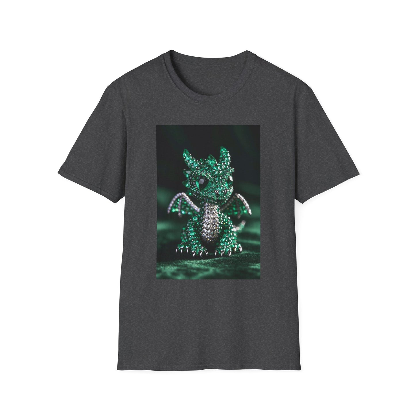 Emerald Storm Dragon T-Shirt — Neon Fantasy Dragon Graphic Tee