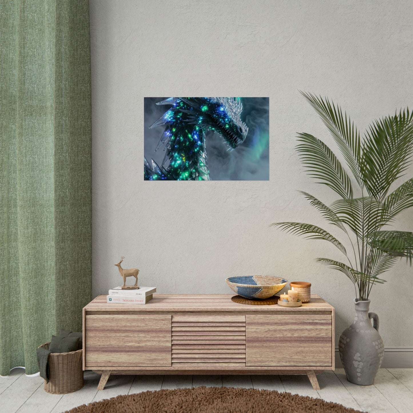 Crystal Dragon Poster – Fantasy Wall Art Rolled Print