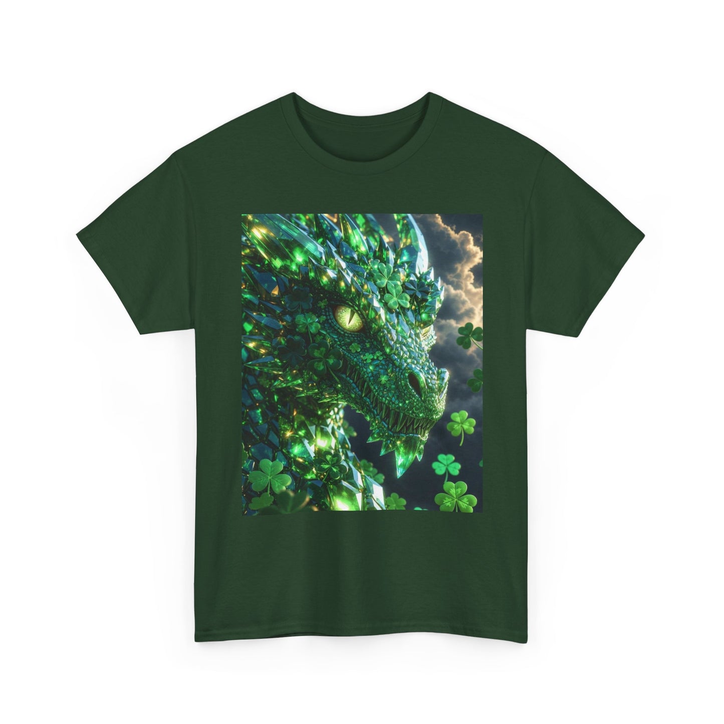 St. Patrick’s Day Green Dragon T-Shirt — Lucky Shamrock Fantasy Tee