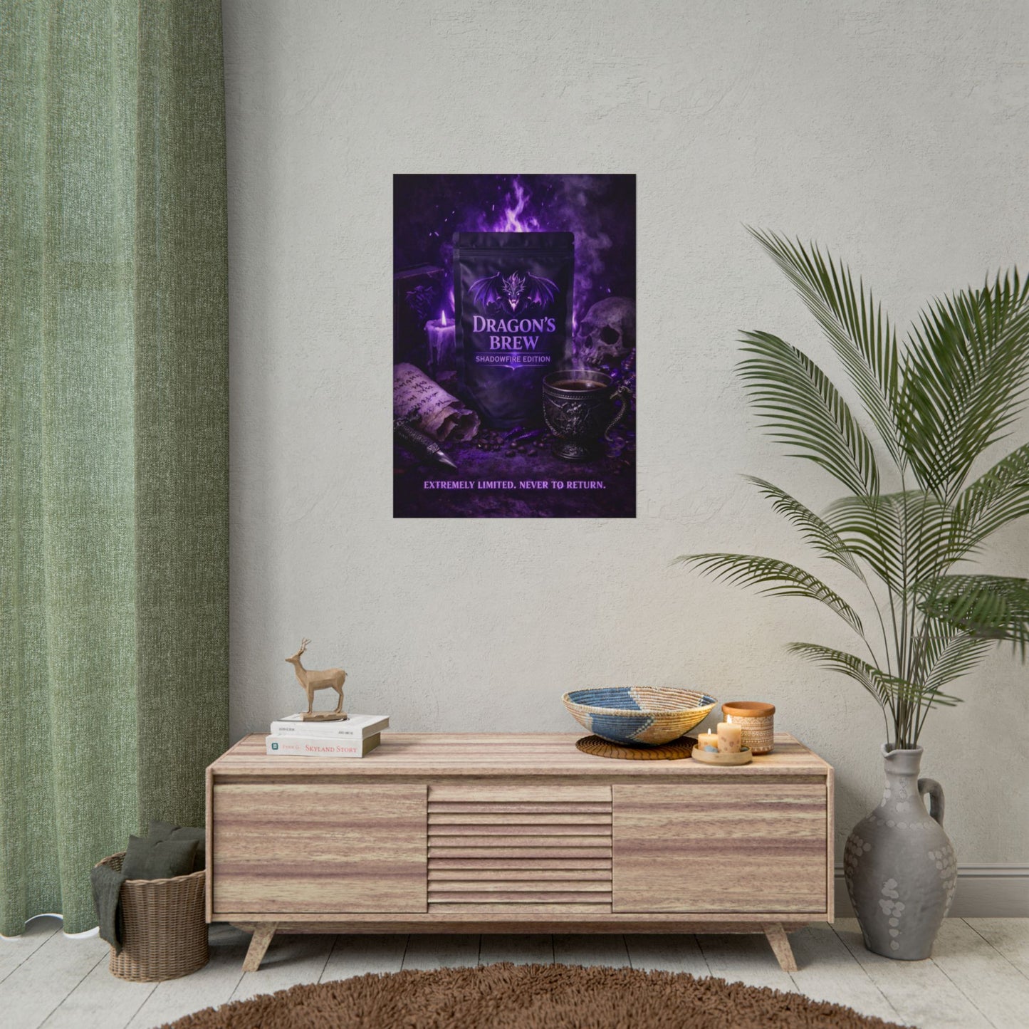 Rolled Poster — "Dragon’s Brew: Shadowfire Edition" Fantasy Poster